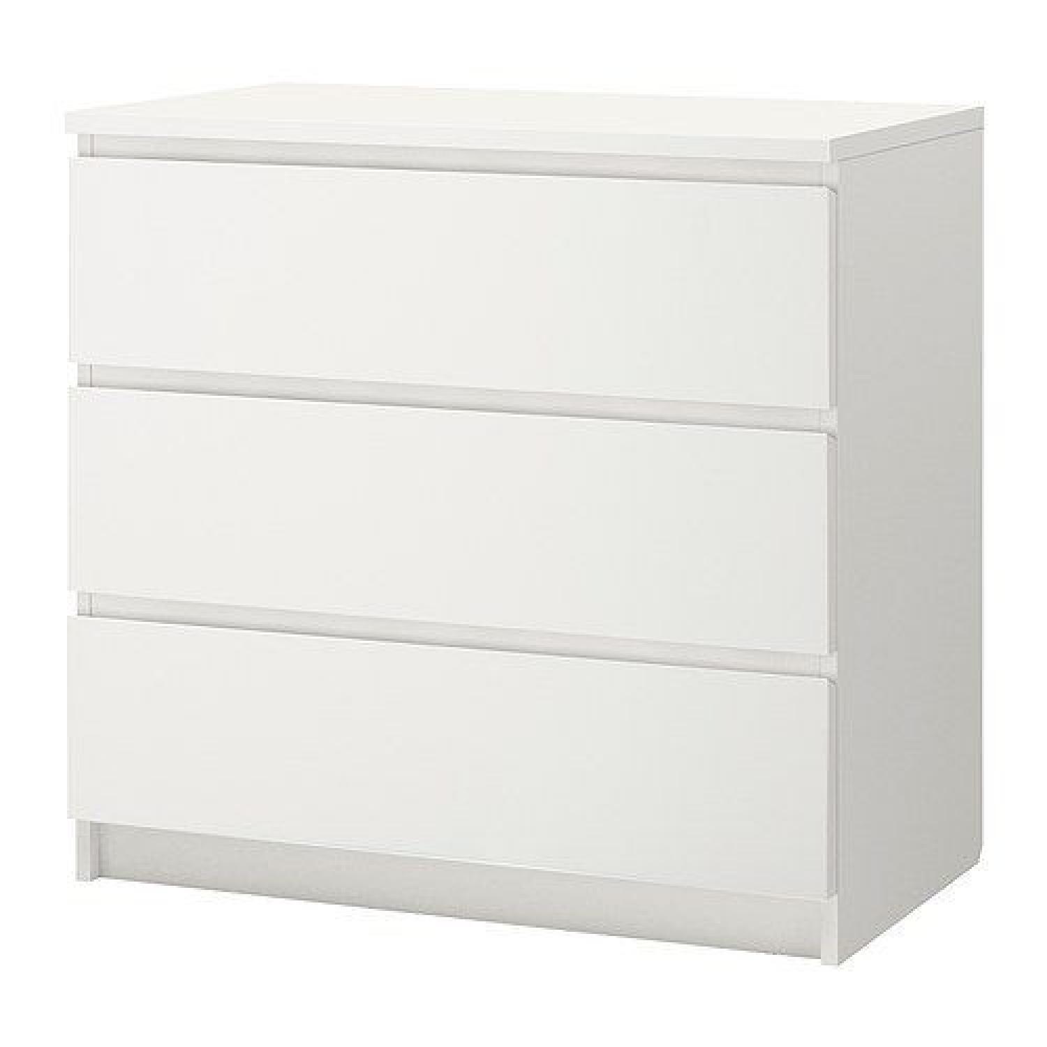 Ikea Malm White 3-Drawer Chest - image-0