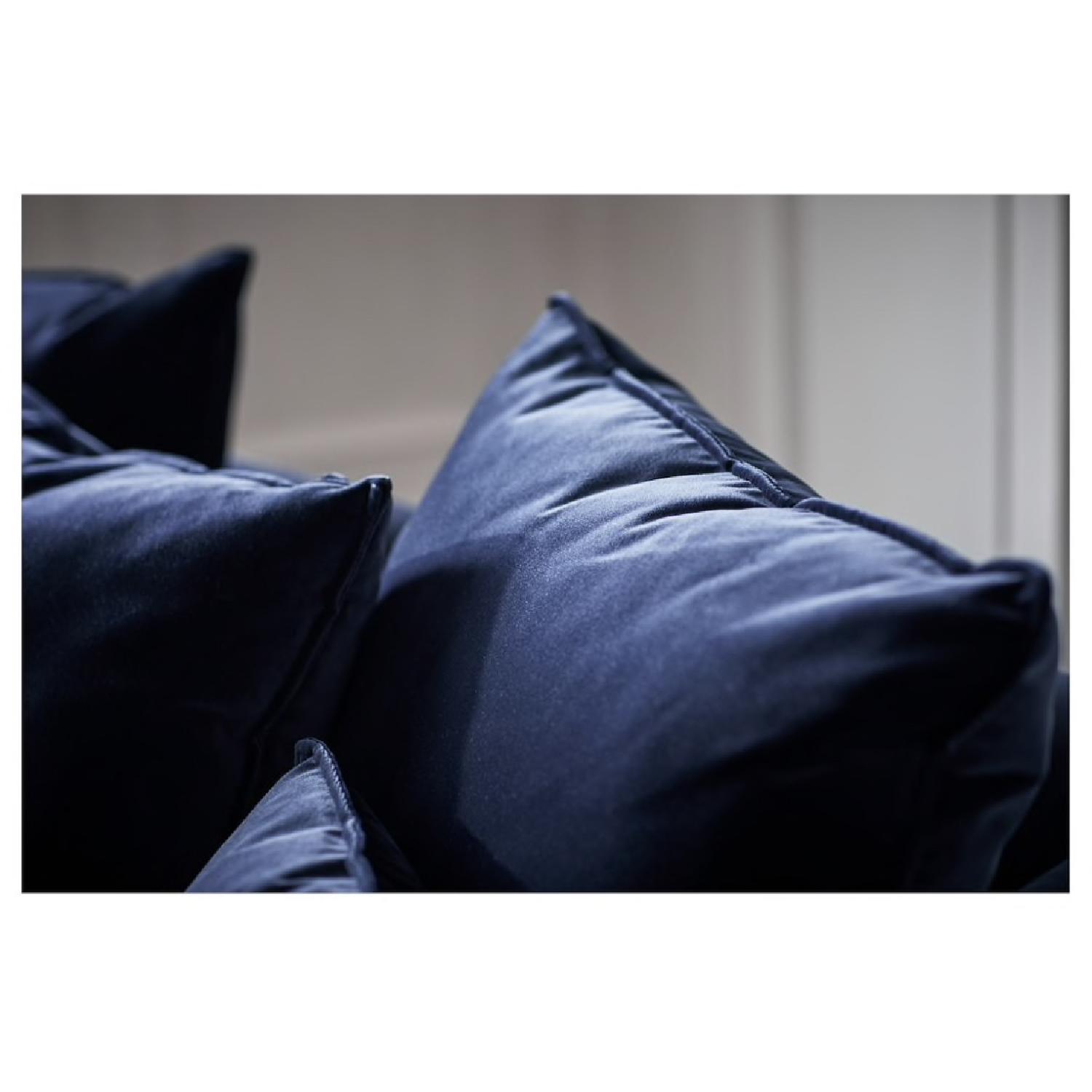 Ikea Stockholm Blue Velvet Sofa - image-3