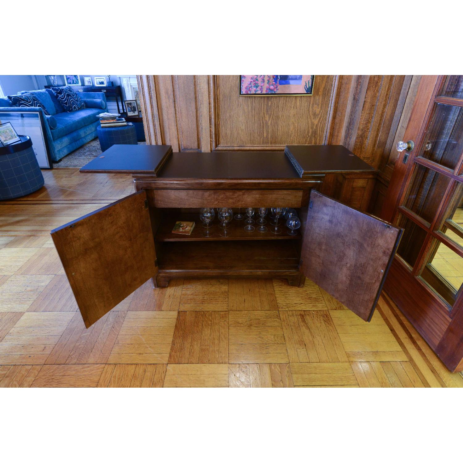 Thomasville China Cabinet w/ Flip-Top Server - image-4