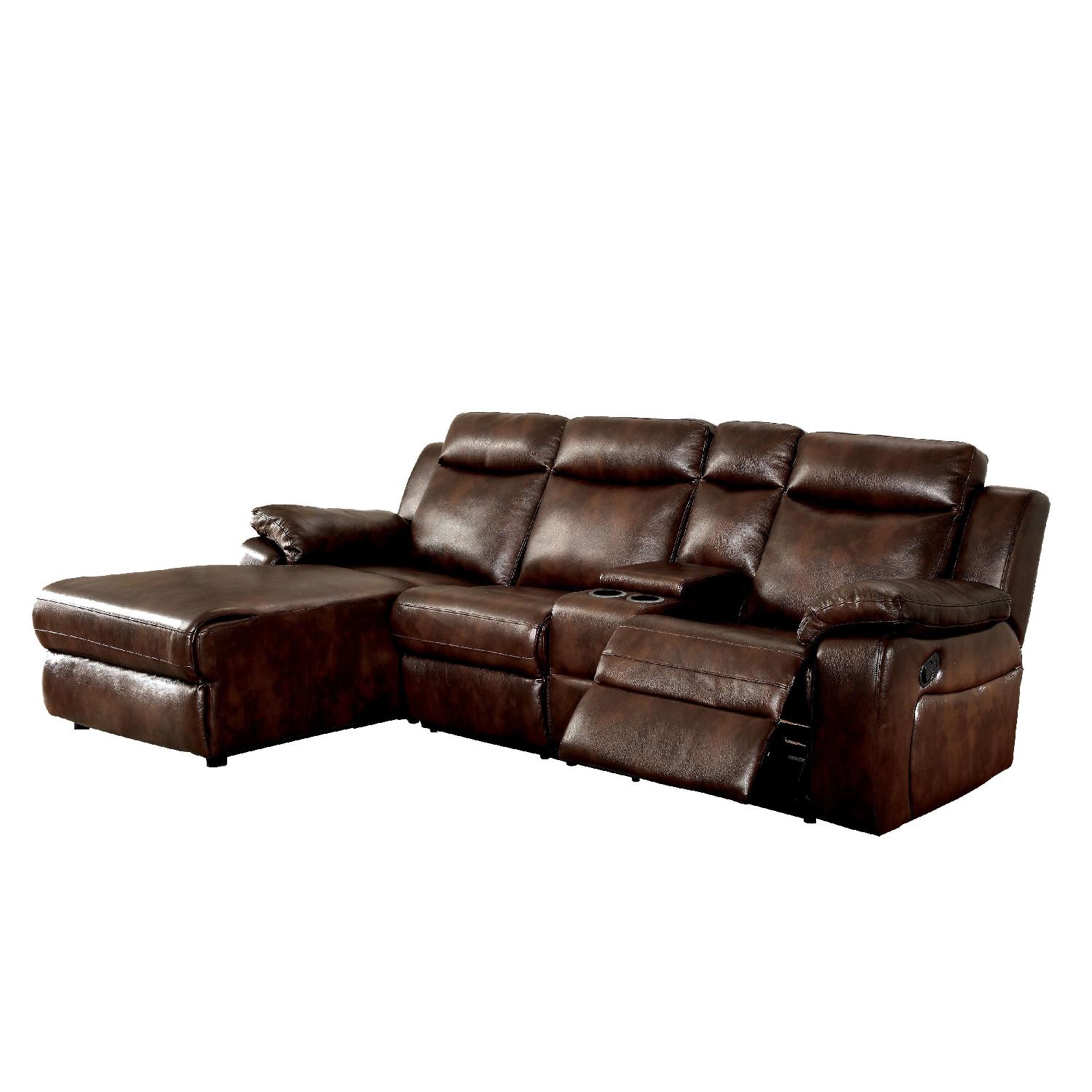 Furniture Of America Tristen Reclining Sectional Sofa Aptdeco