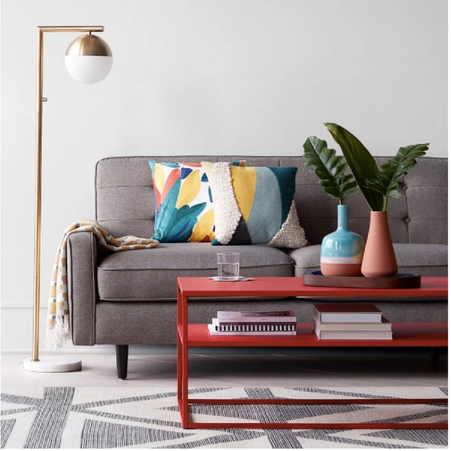 Target Single Glass Globe Brass Floor Lamp - image-1