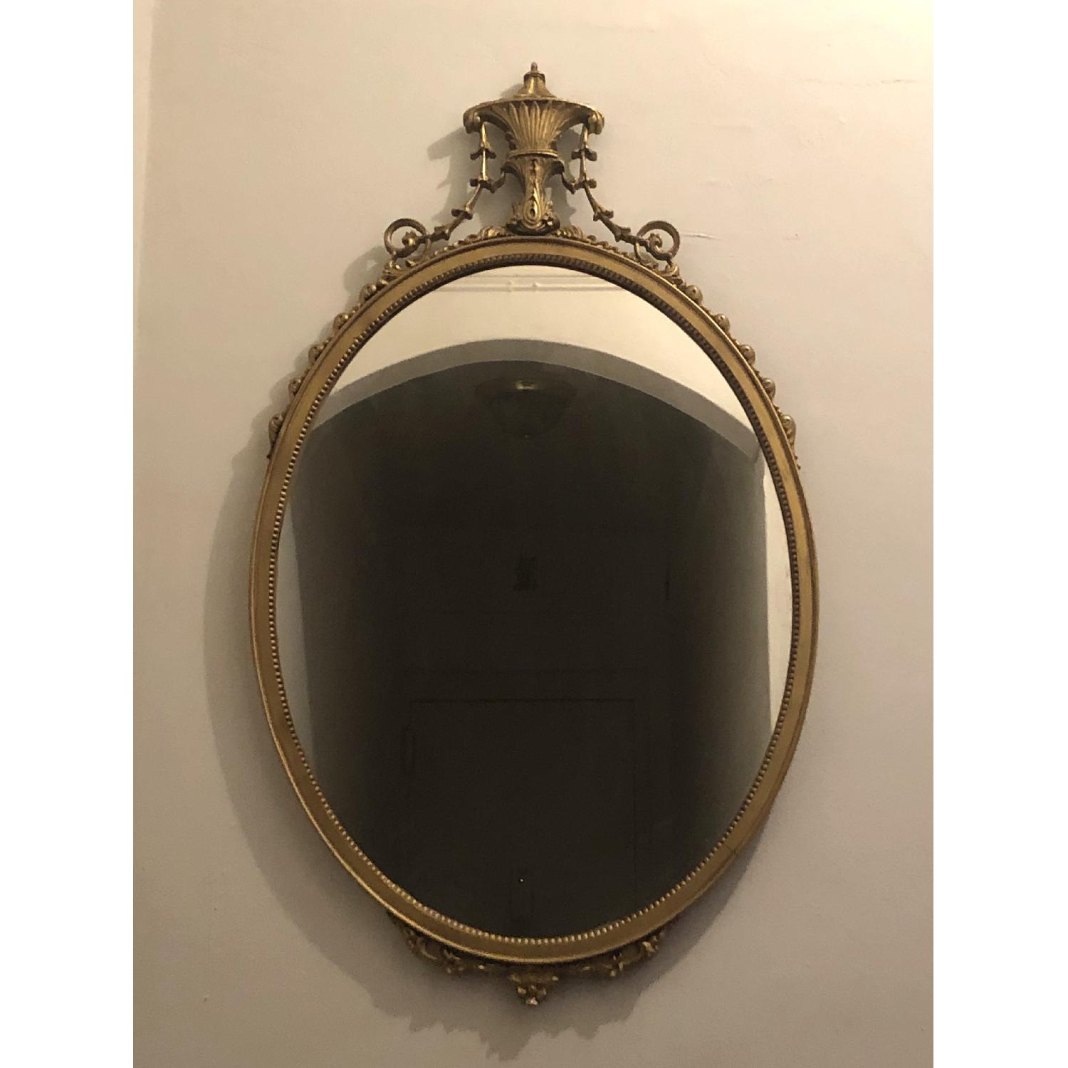 Vintage Rococo Oval Wall Mirror - image-1