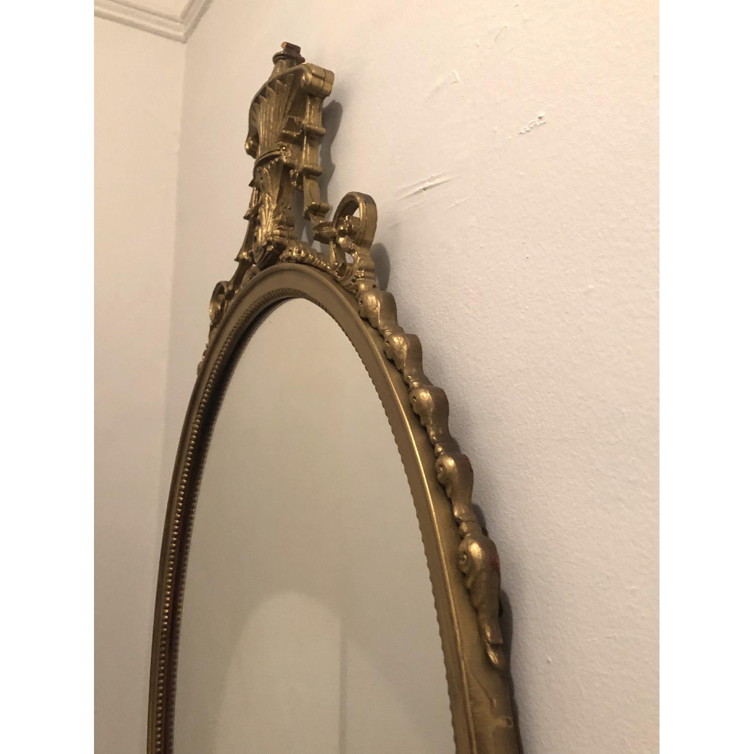 Vintage Rococo Oval Wall Mirror - image-2