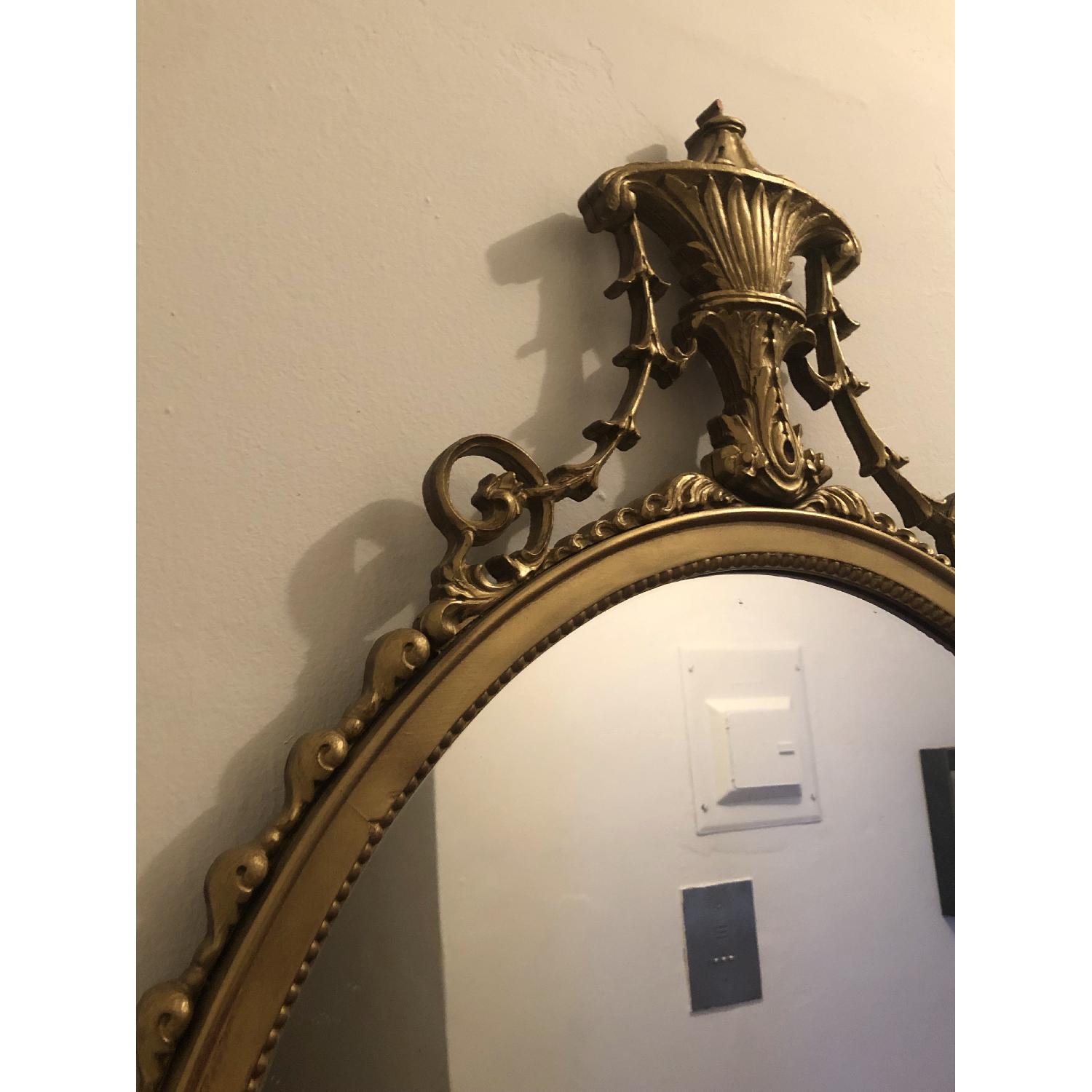 Vintage Rococo Oval Wall Mirror - image-3