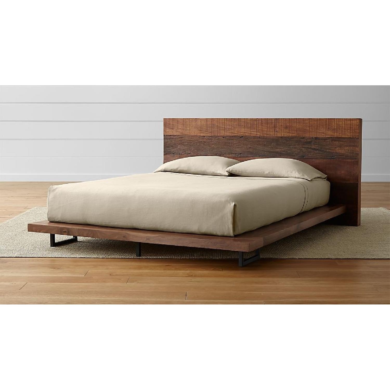 Crate & Barrel Reclaimed Wood California King Bed AptDeco
