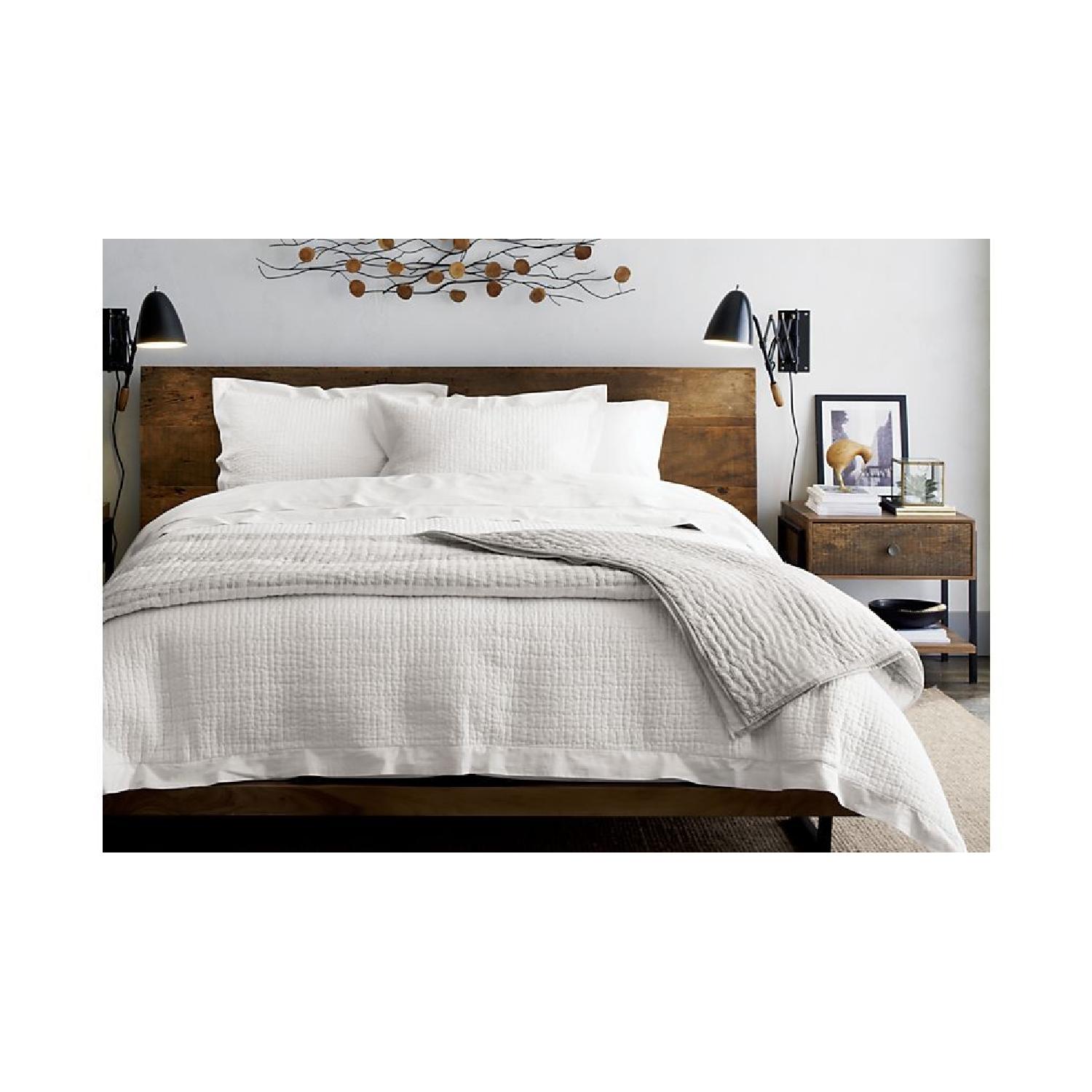 Crate & Barrel Reclaimed Wood California King Bed AptDeco