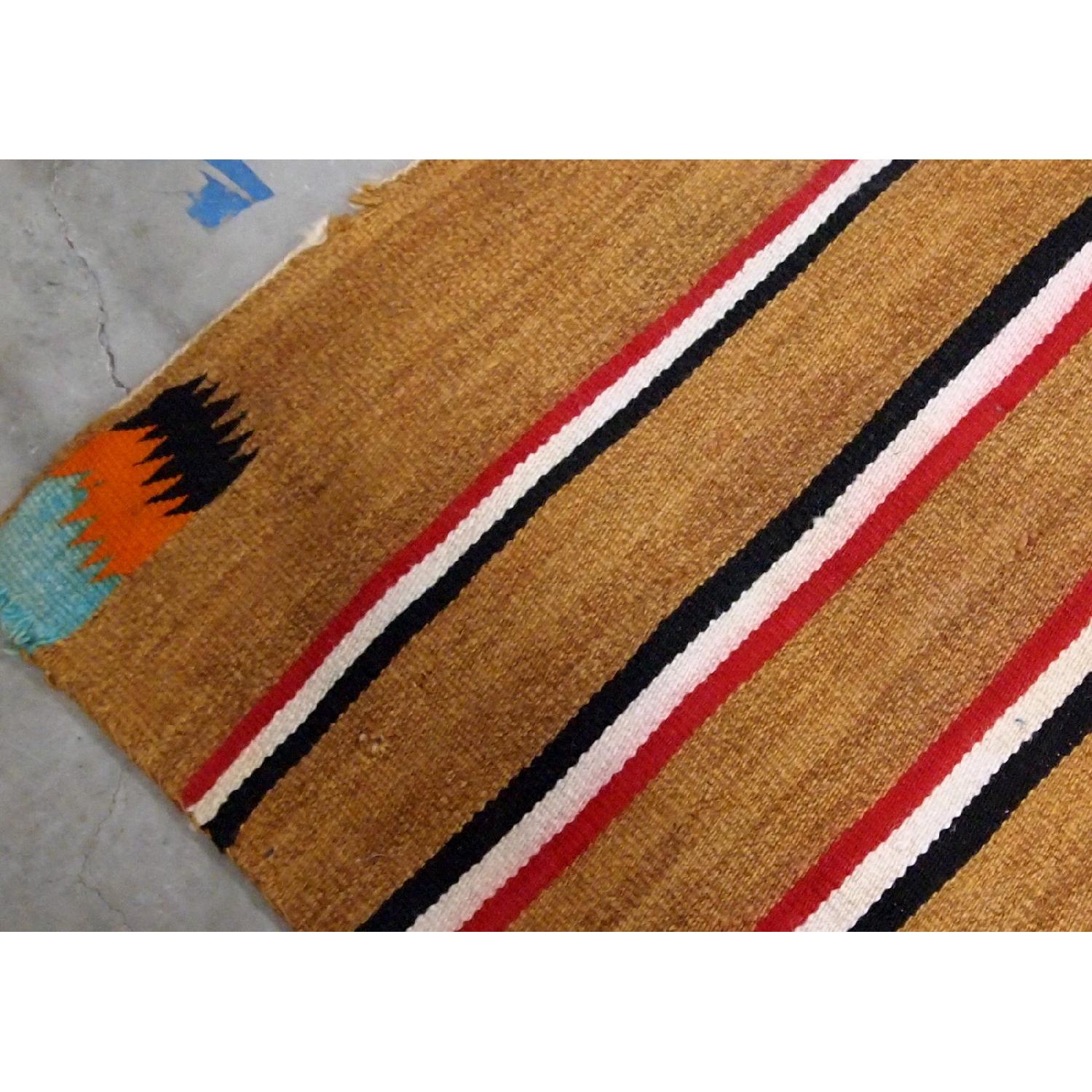 Antique Handmade Native American Navajo Baby Blanket/Rug - image-2