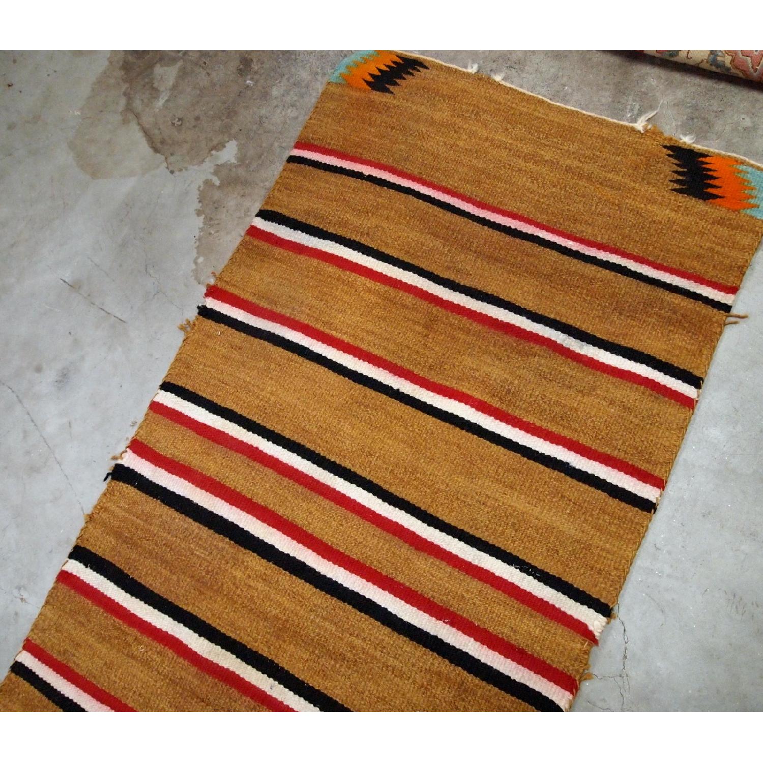 Antique Handmade Native American Navajo Baby Blanket/Rug - image-3