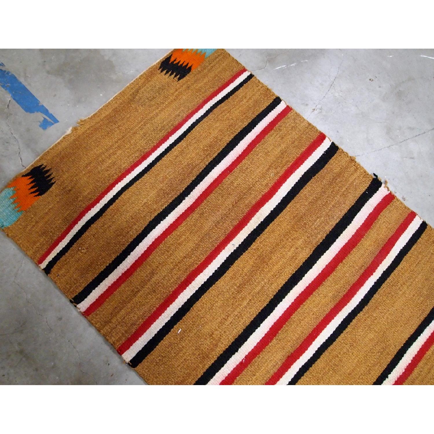 Antique Handmade Native American Navajo Baby Blanket/Rug - image-4