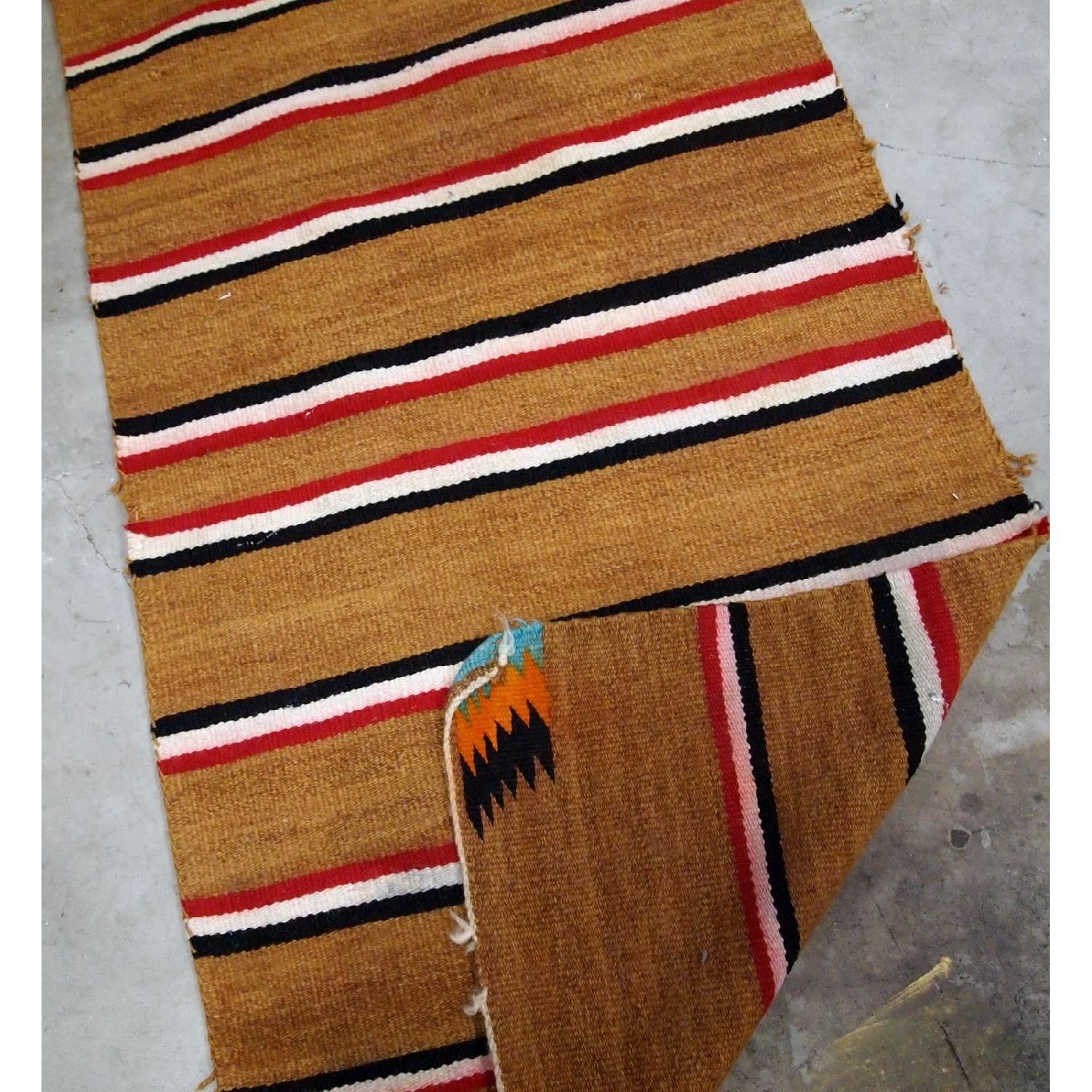 Antique Handmade Native American Navajo Baby Blanket/Rug - image-5