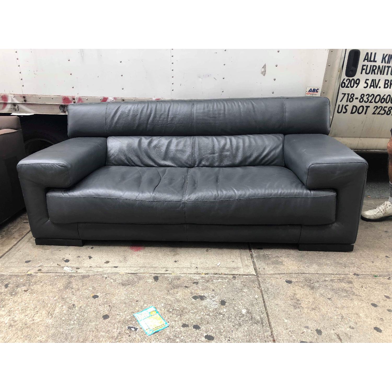 Natuzzi Editions 2 Seater Leather Sofa - image-1