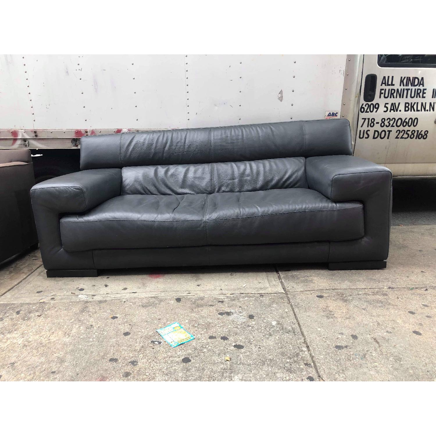 Natuzzi Editions 2 Seater Leather Sofa - image-6