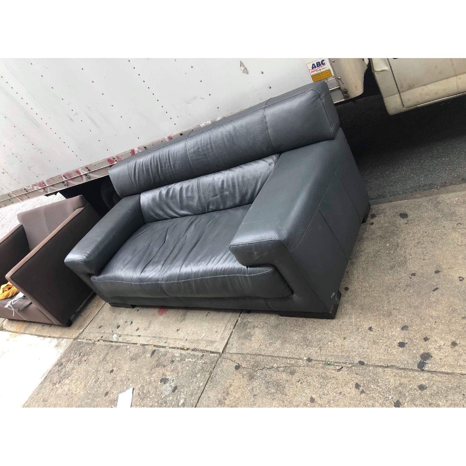 Natuzzi Editions 2 Seater Leather Sofa - image-8