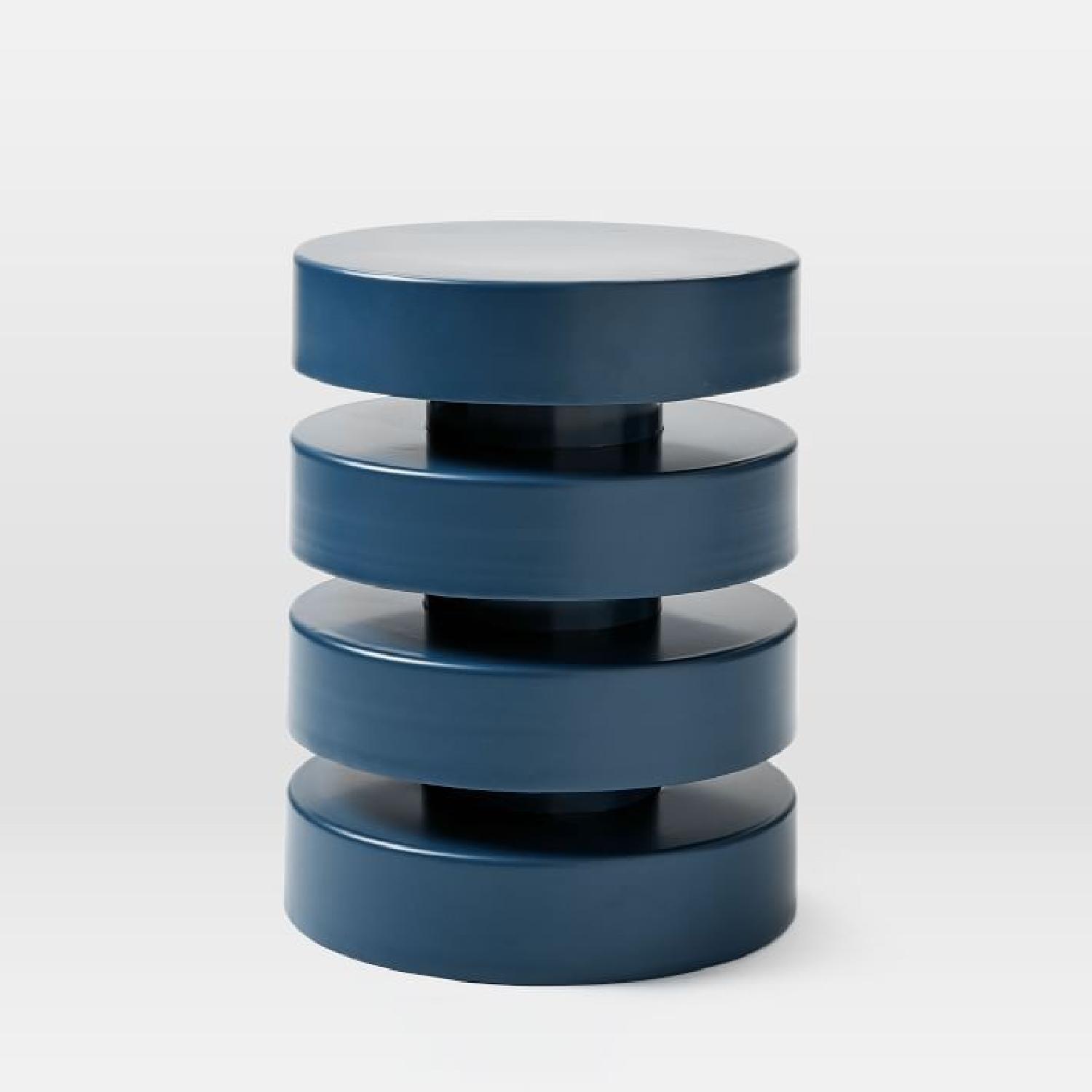 West Elm Floating Disks Side Table in Petrol Blue - image-4