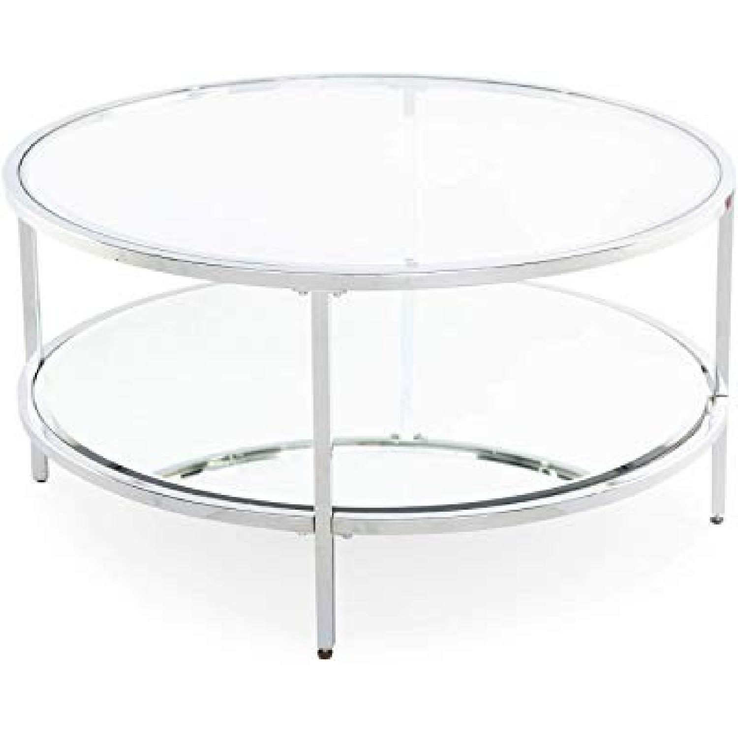 Belham Living Lamont Round Chrome Coffee Table - image-0
