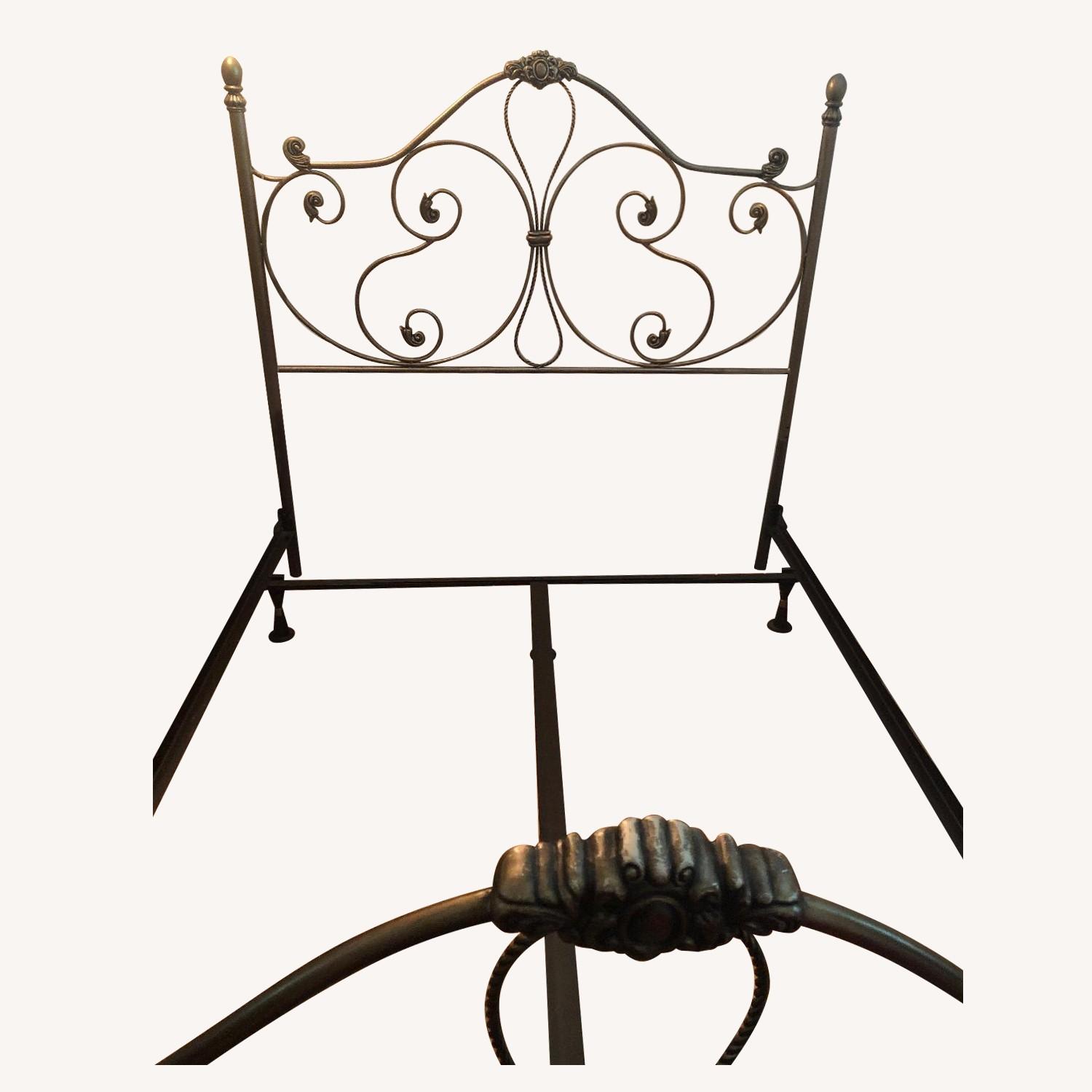 Queen Size Iron Bed Frame w/ Head & Foot Board - image-0