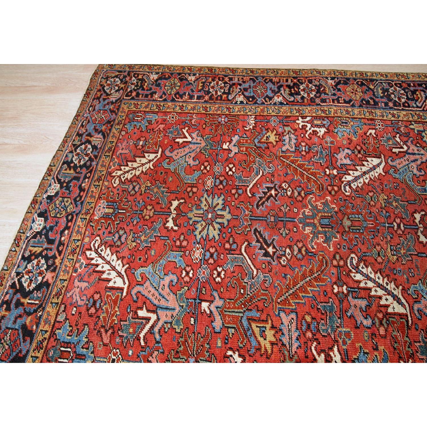 Antique Handmade Persian Heriz Rug - image-1