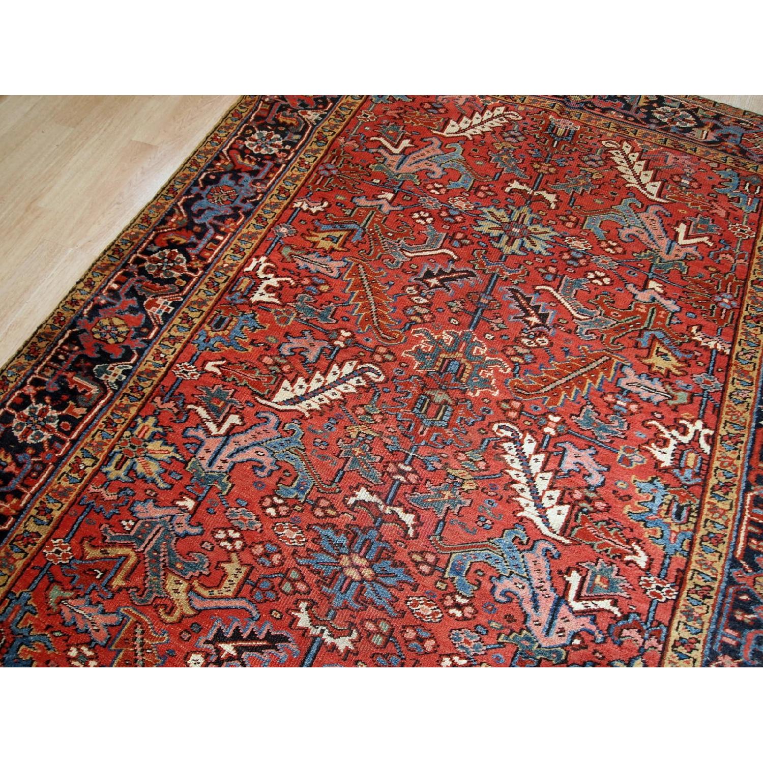 Antique Handmade Persian Heriz Rug - image-2