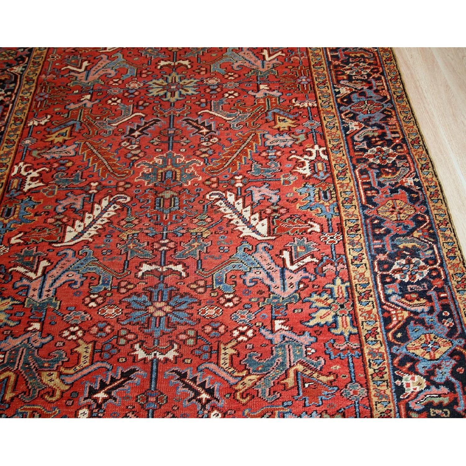 Antique Handmade Persian Heriz Rug - image-5