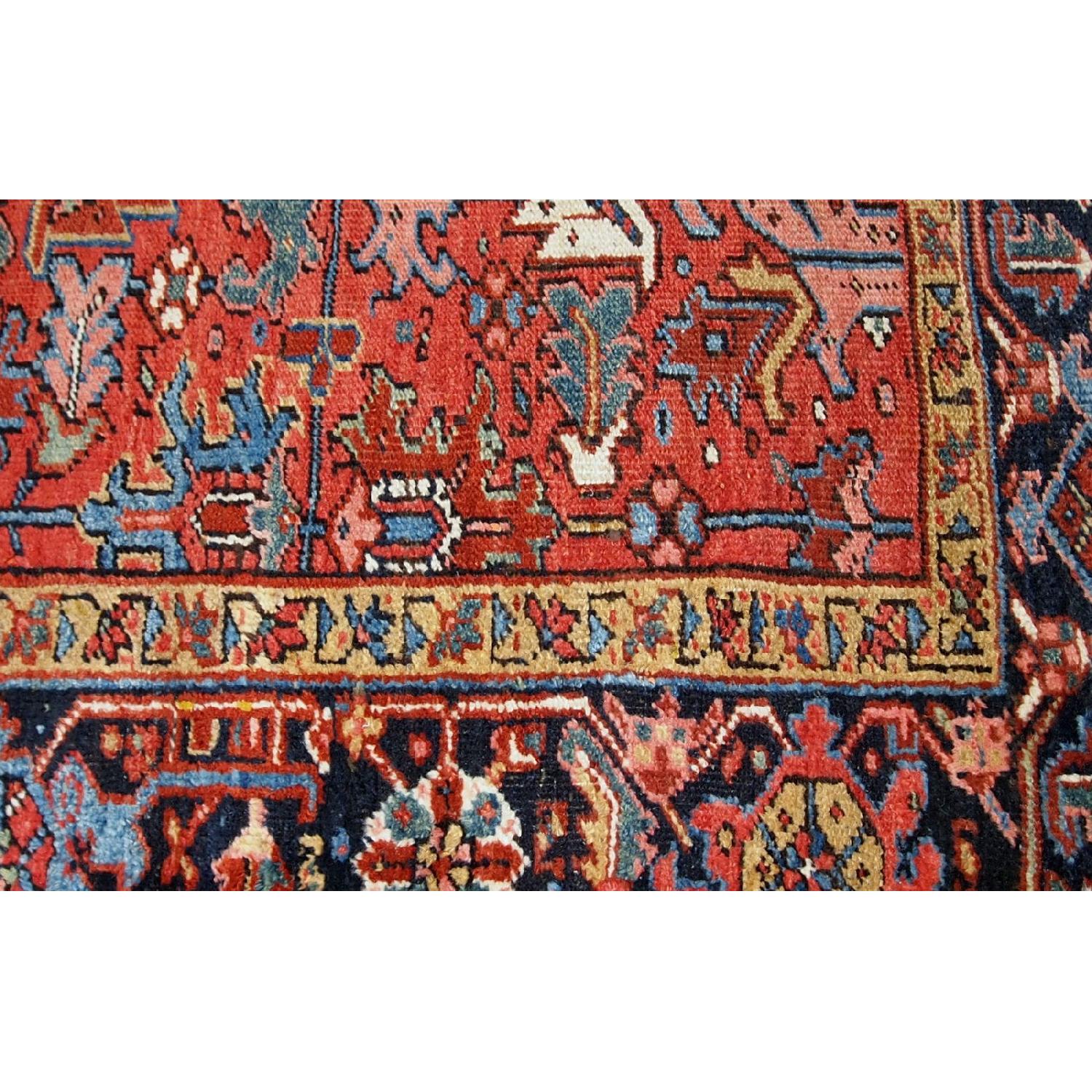 Antique Handmade Persian Heriz Rug - image-9