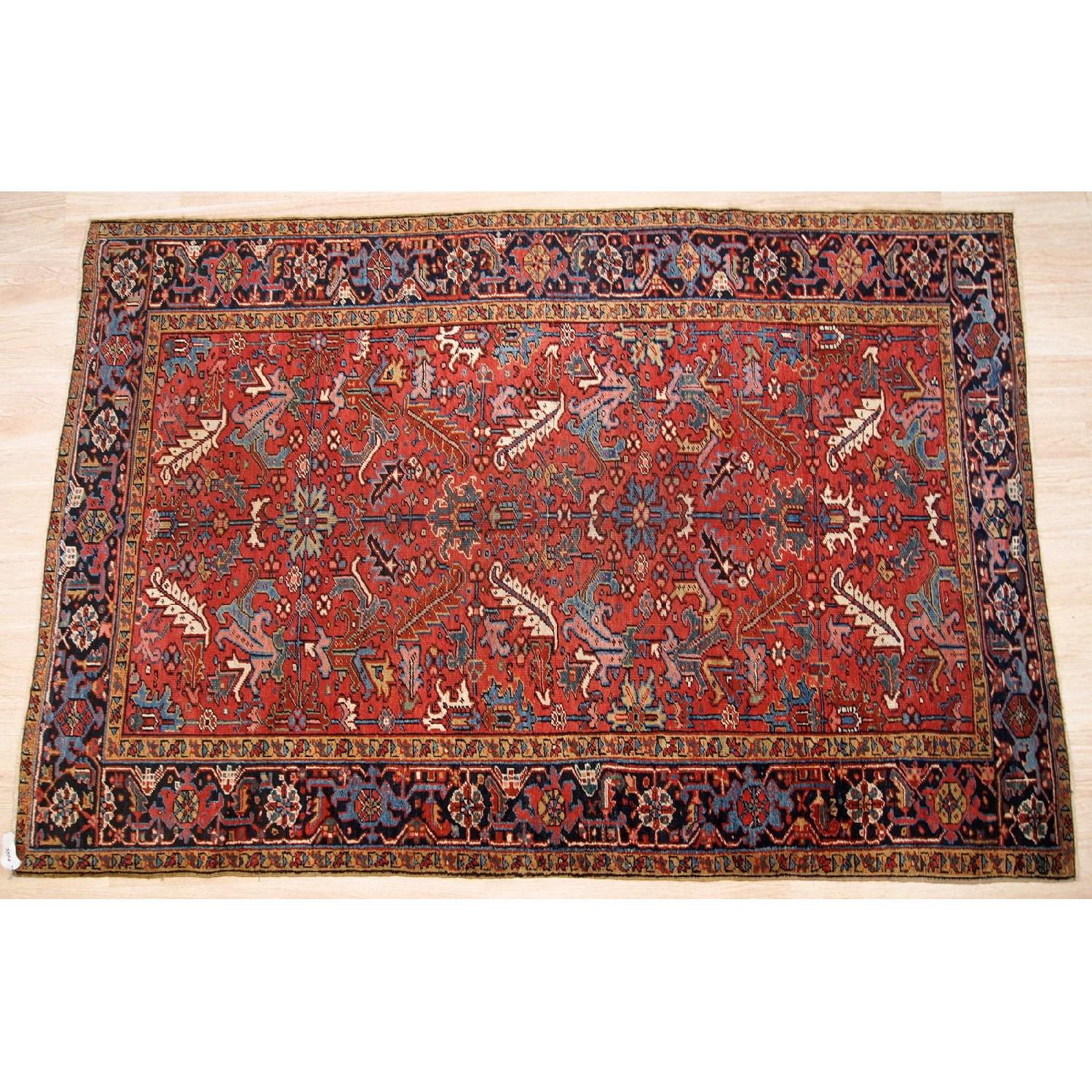 Antique Handmade Persian Heriz Rug - image-10