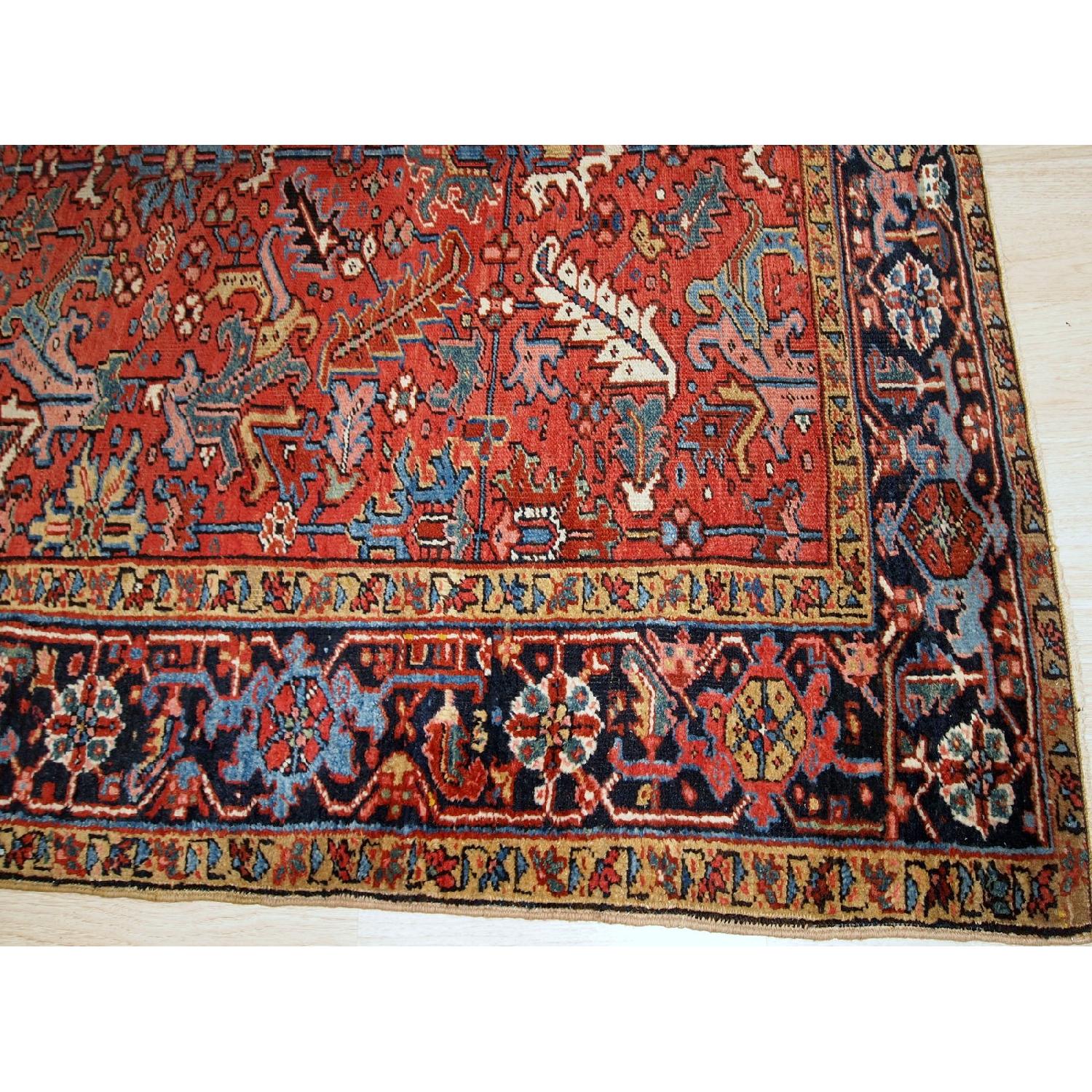 Antique Handmade Persian Heriz Rug - image-11