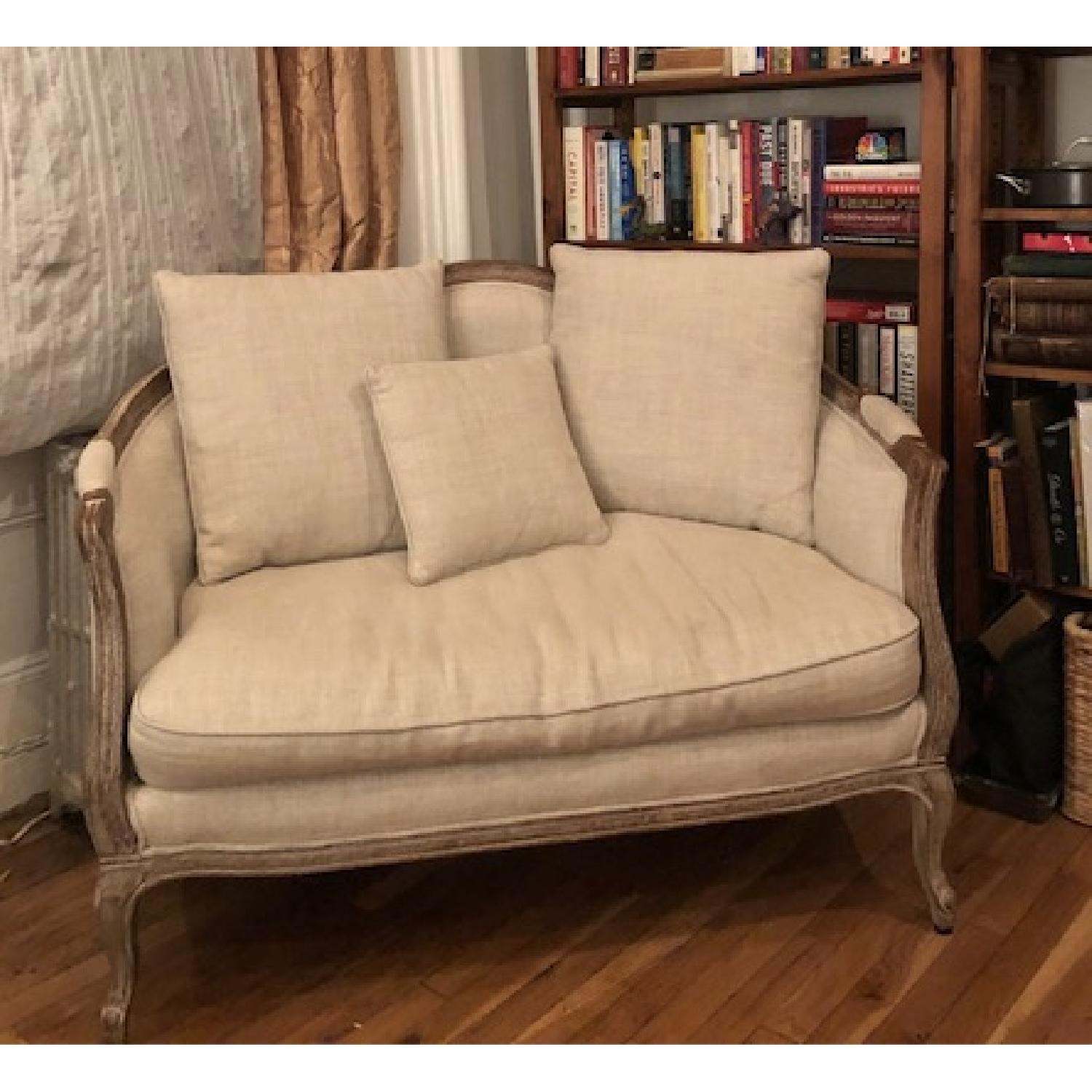 Restoration Hardware Ondine Upholstered Salon Loveseat - image-1