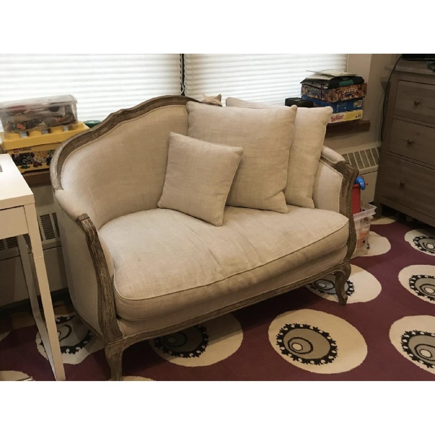 Restoration Hardware Ondine Upholstered Salon Loveseat - image-2