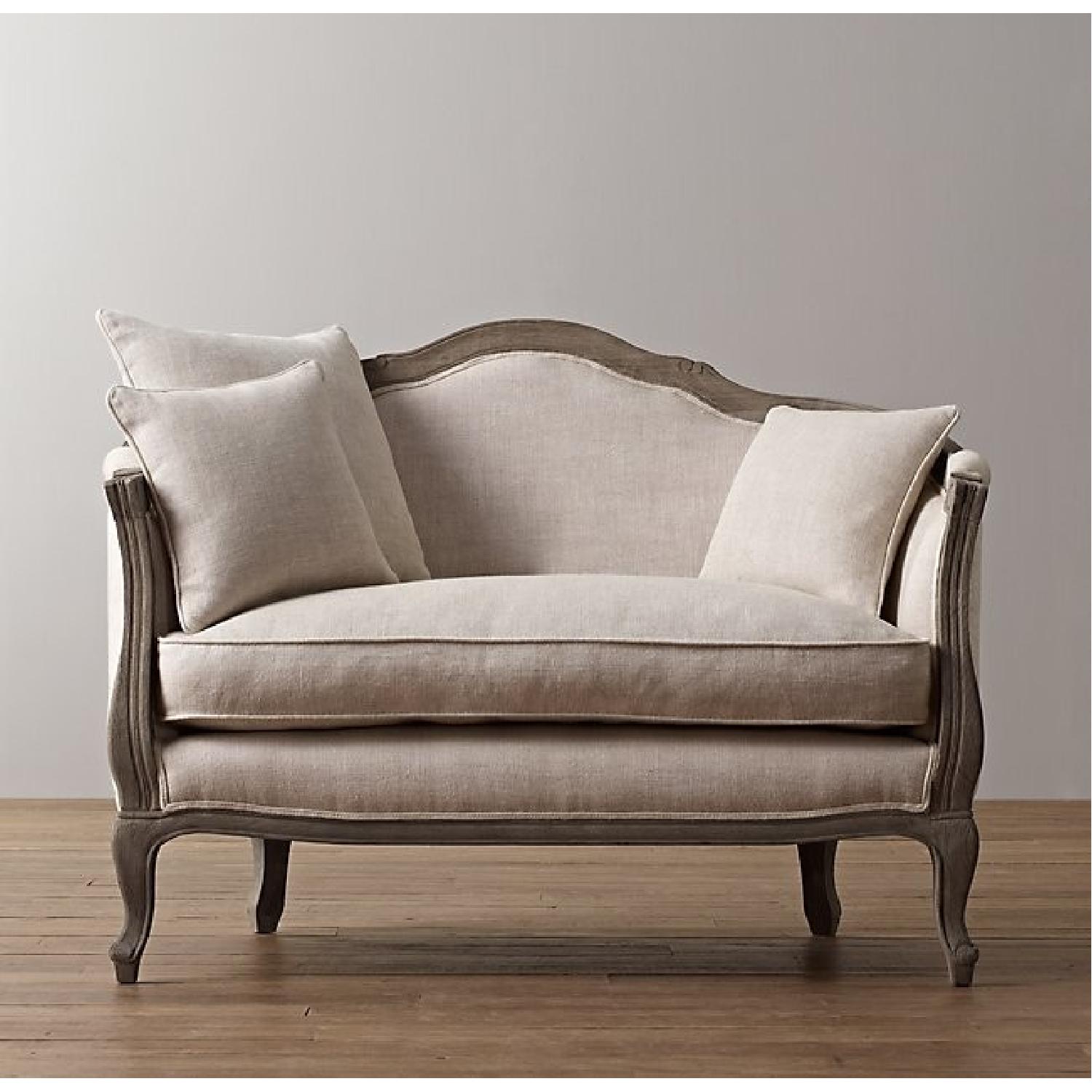 Restoration Hardware Ondine Upholstered Salon Loveseat - image-5