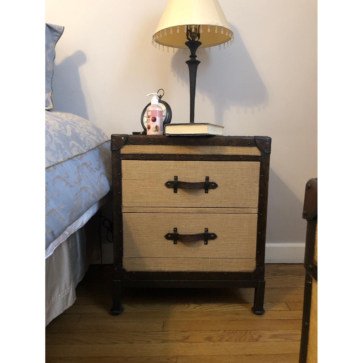 Pottery Barn Redford Vintage Trunk Nightstand AptDeco