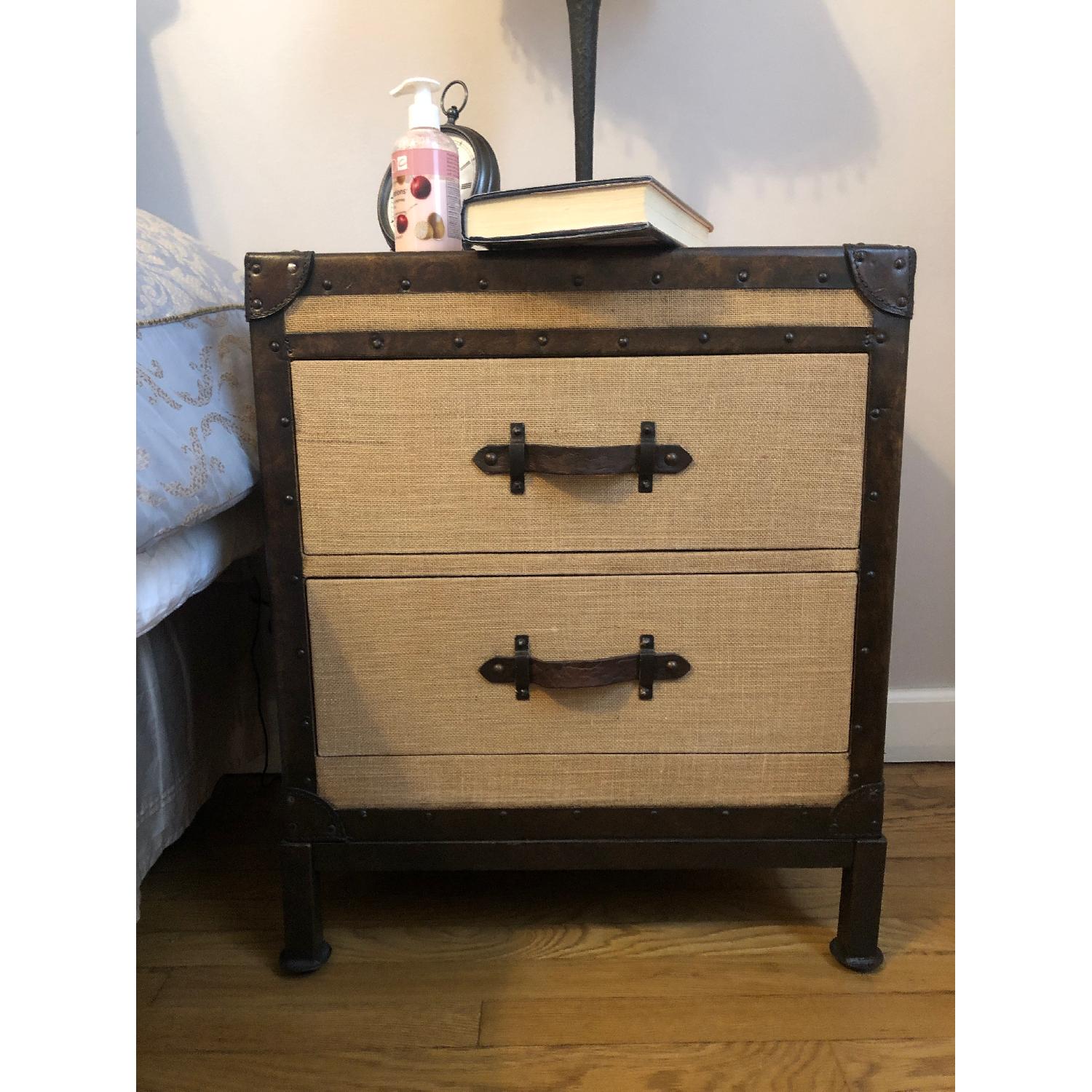 Pottery Barn Redford Vintage Trunk Nightstand AptDeco