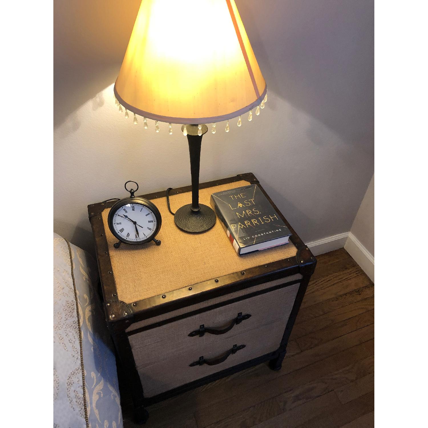 Pottery Barn Redford Vintage Trunk Nightstand AptDeco