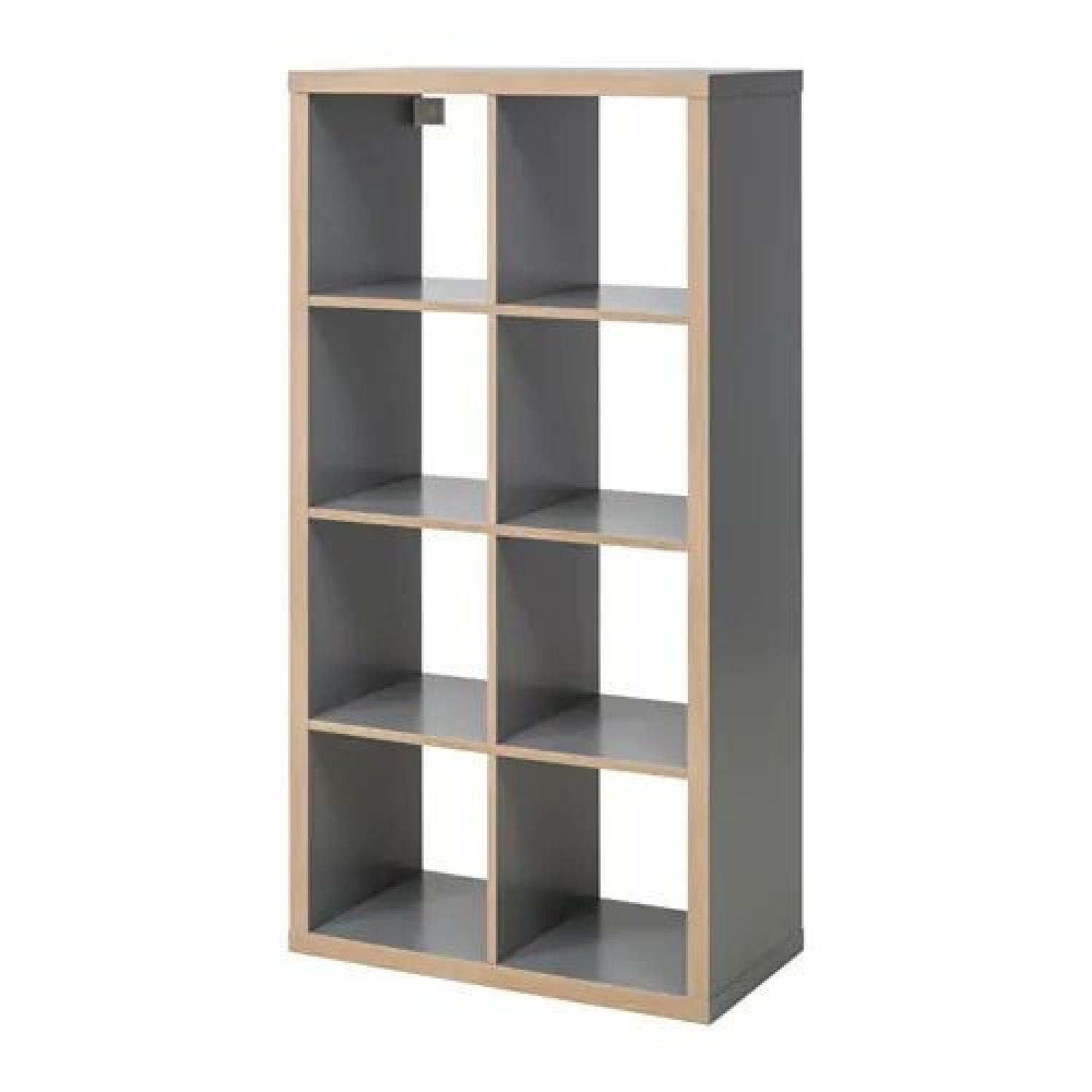 Ikea Kallax Shelf Unit in Gray Wood Effect - image-0