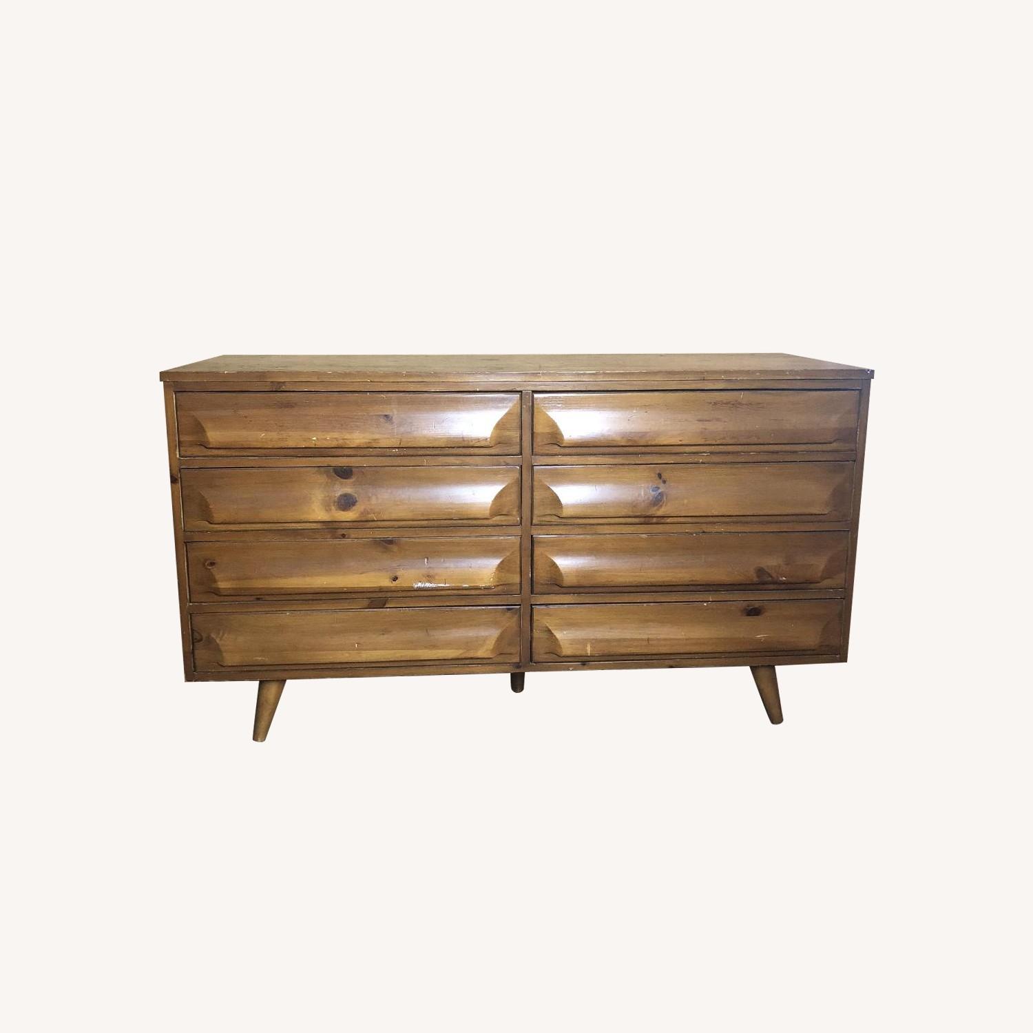Franklin Shockey Mid Century Six Drawer Pine Dresser Aptdeco
