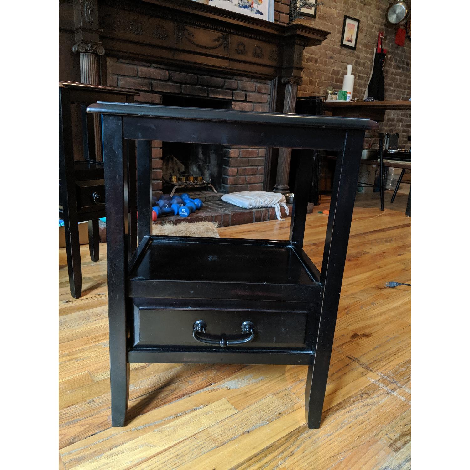 Pier 1 Anywhere Rubbed Black Coffee Table + 3 Side Tables - image-2