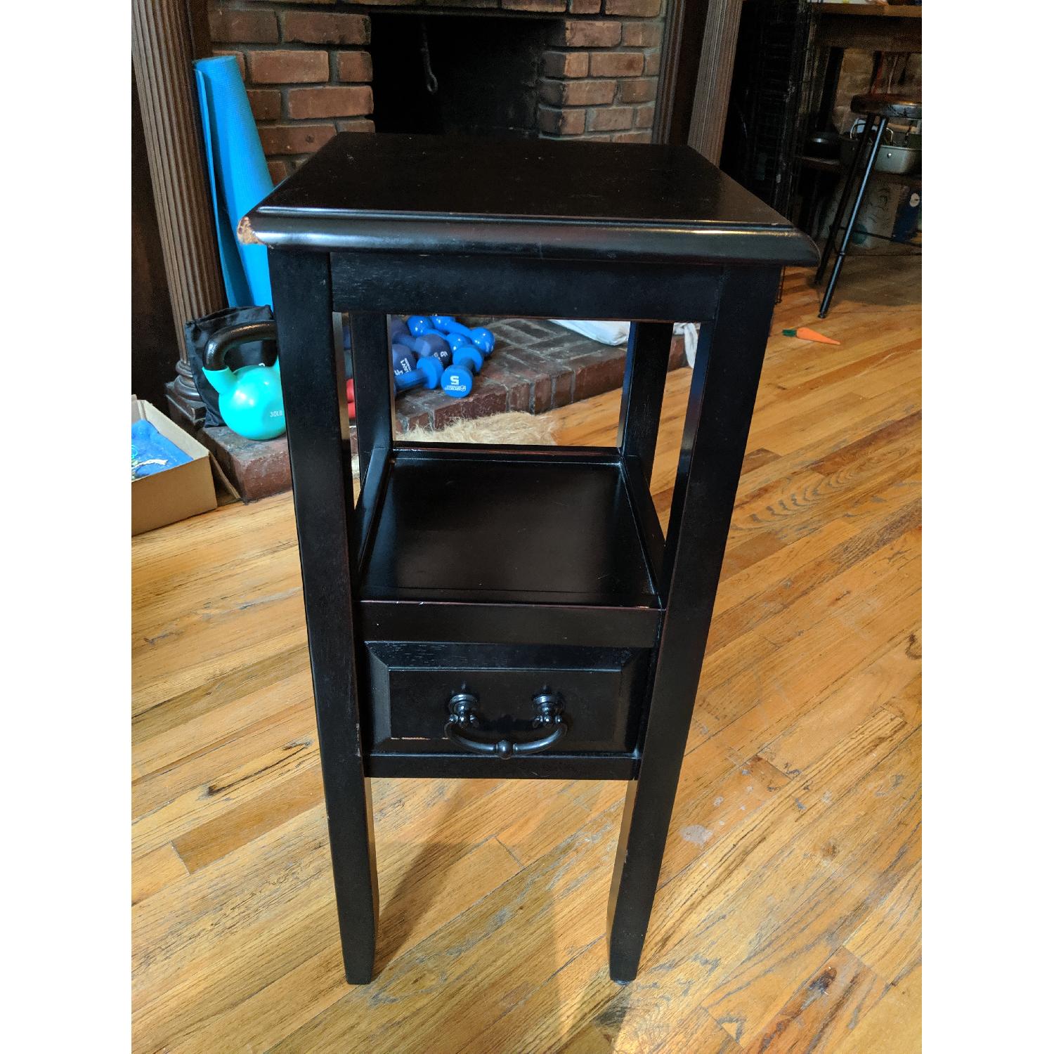 Pier 1 Anywhere Rubbed Black Coffee Table + 3 Side Tables - image-3