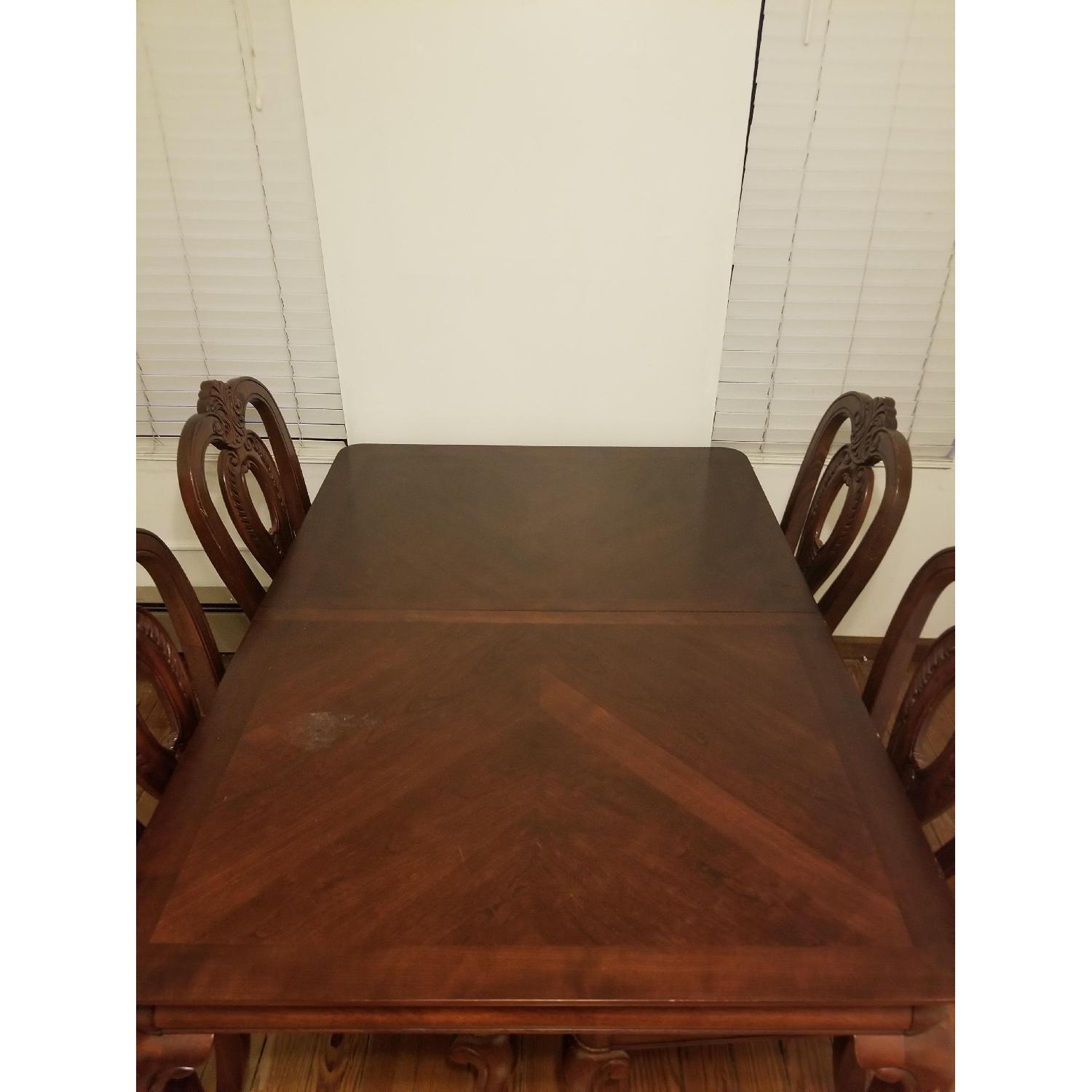 Dark Brown Dining Table w/ 4 Chairs - image-2