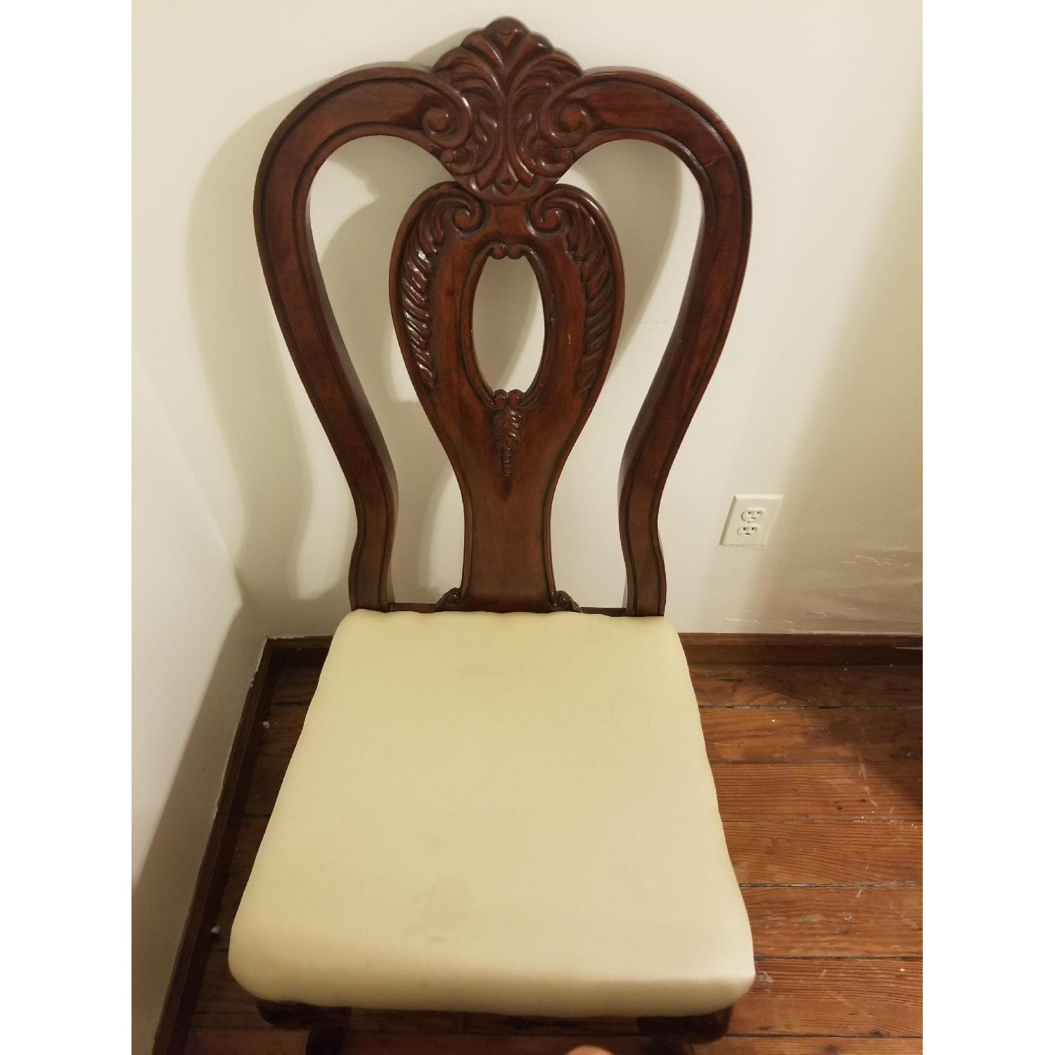 Dark Brown Dining Table w/ 4 Chairs - image-6