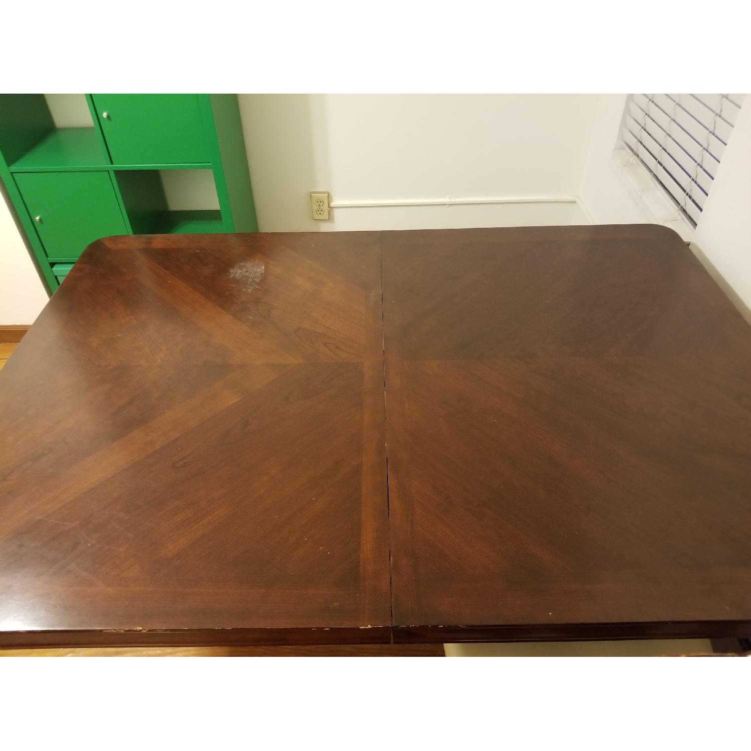 Dark Brown Dining Table w/ 4 Chairs - image-7