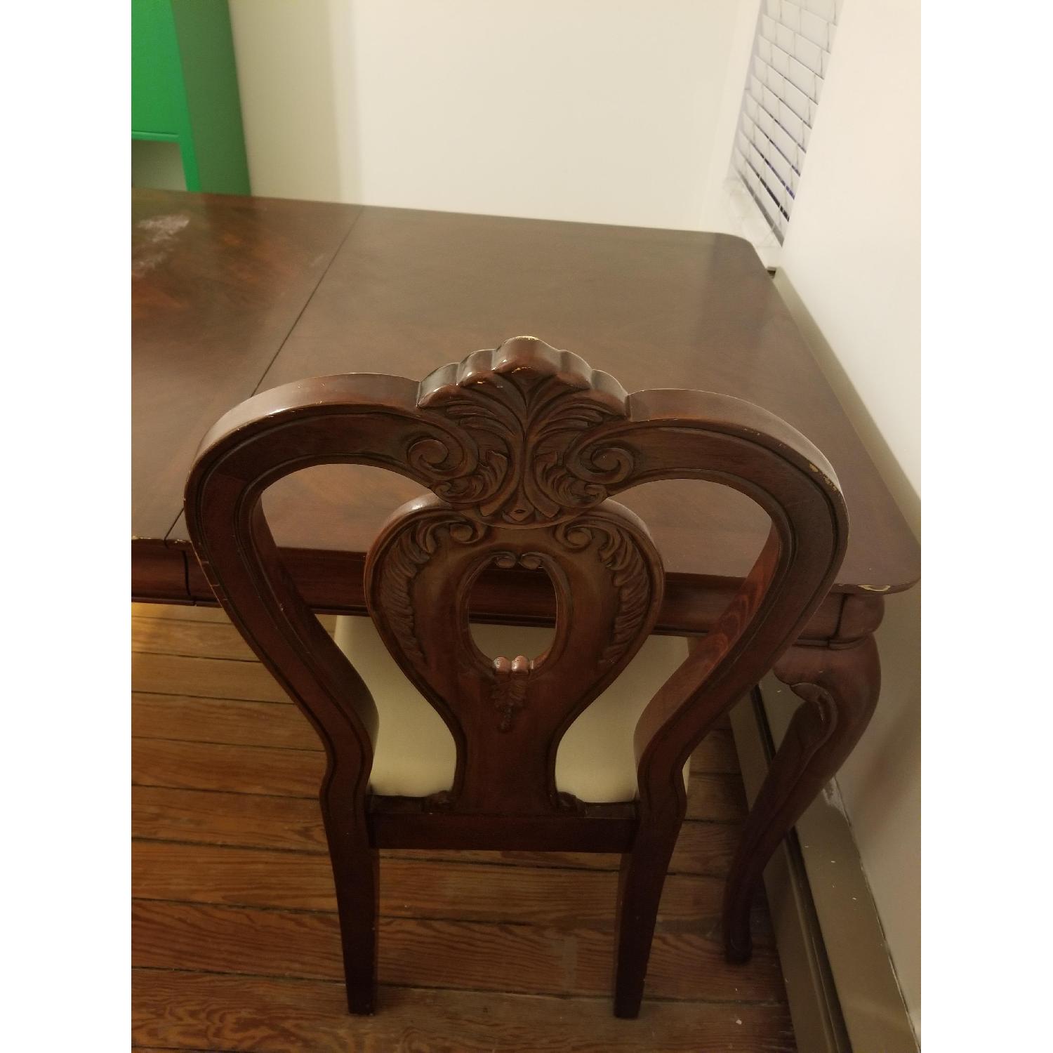 Dark Brown Dining Table w/ 4 Chairs - image-8