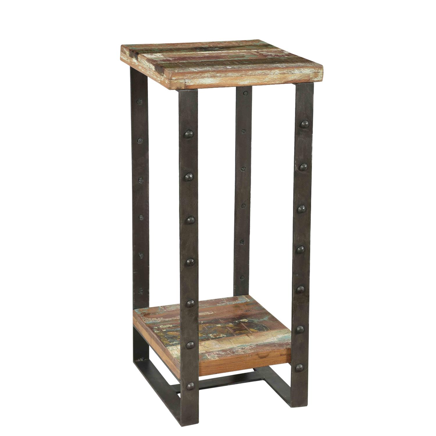 Designe Gallerie Telfer Metal Wood Side Tables - image-0