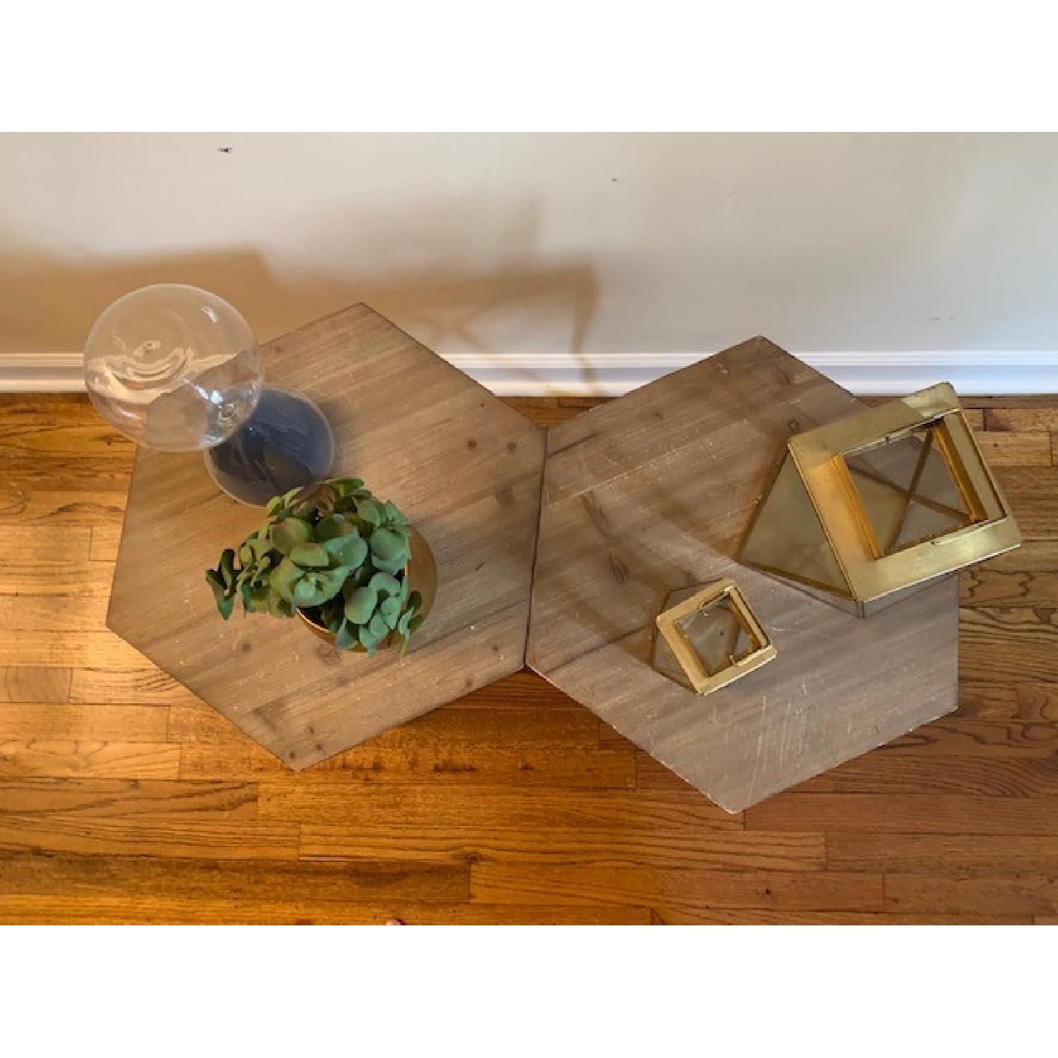 Target Threshold Chester End Tables in Gold Metal Hexagon - image-8
