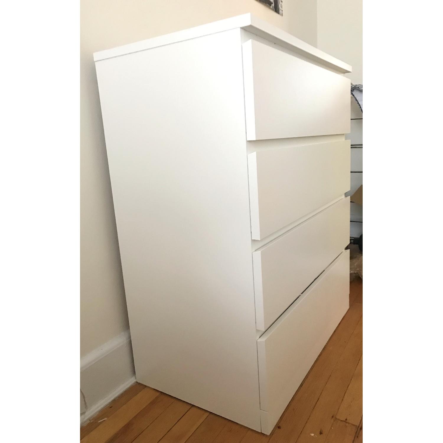 Ikea Malm White 4Drawer Dresser AptDeco