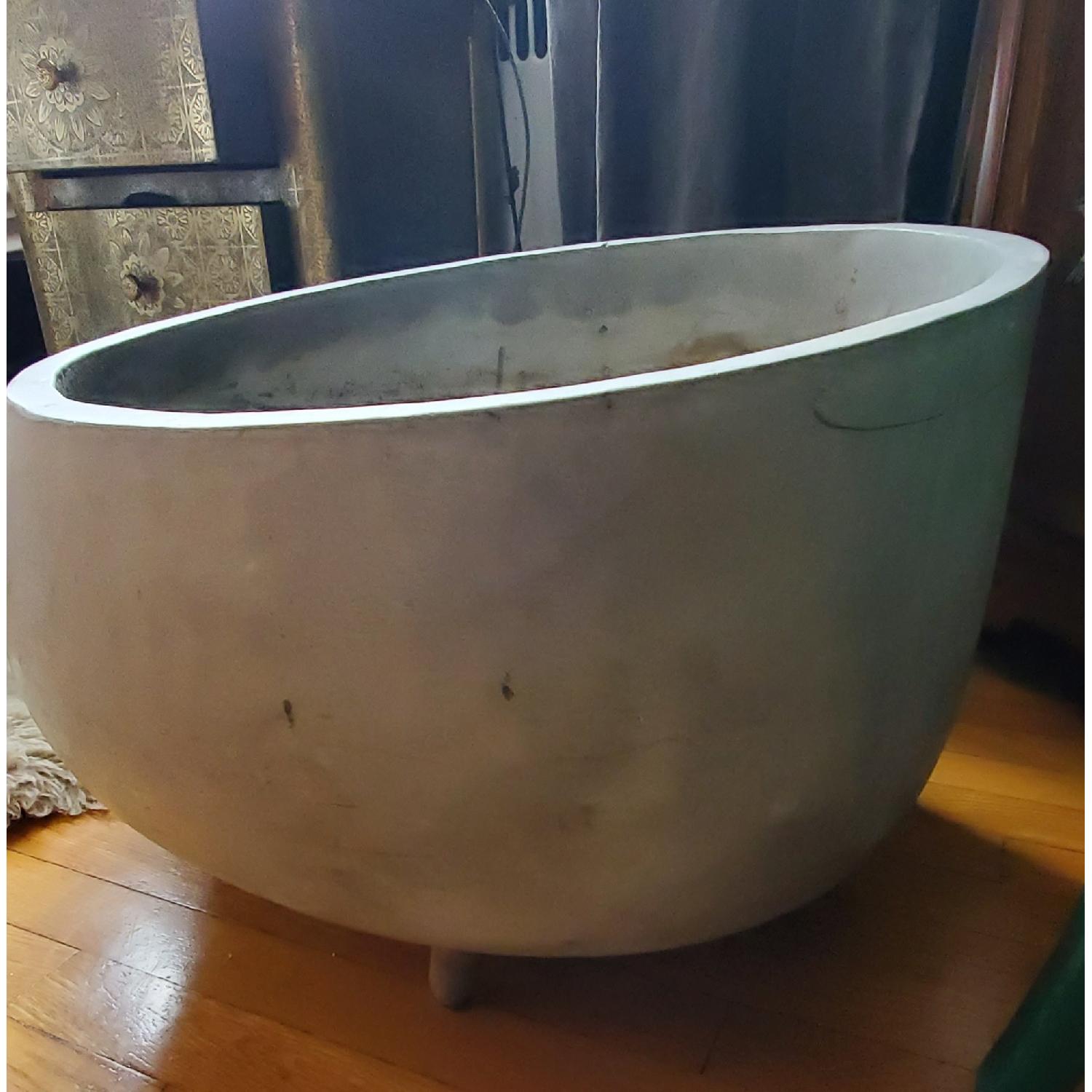 West Elm Extra Large Industrial Style Concrete Planter - image-4
