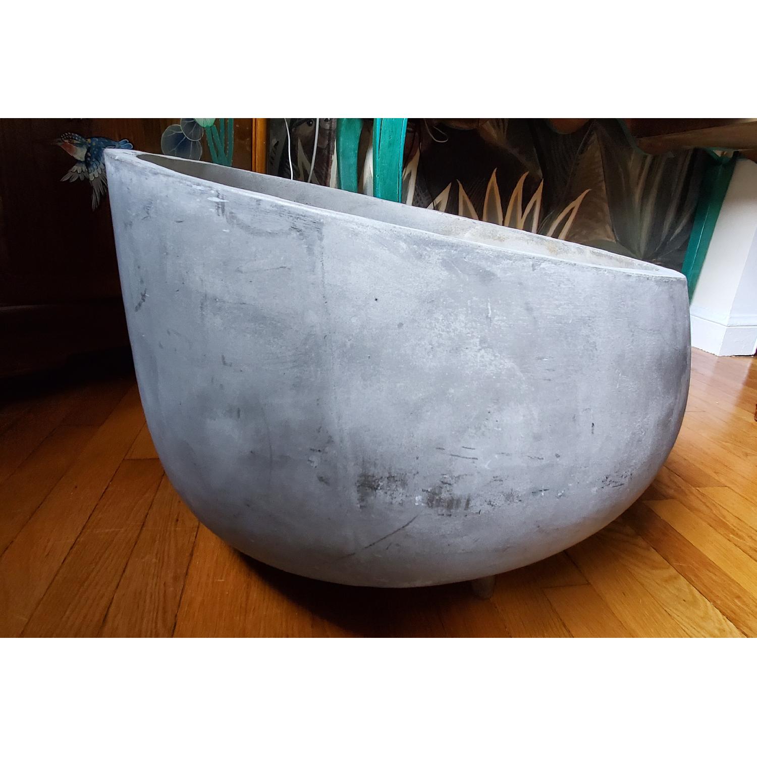 West Elm Extra Large Industrial Style Concrete Planter - image-7