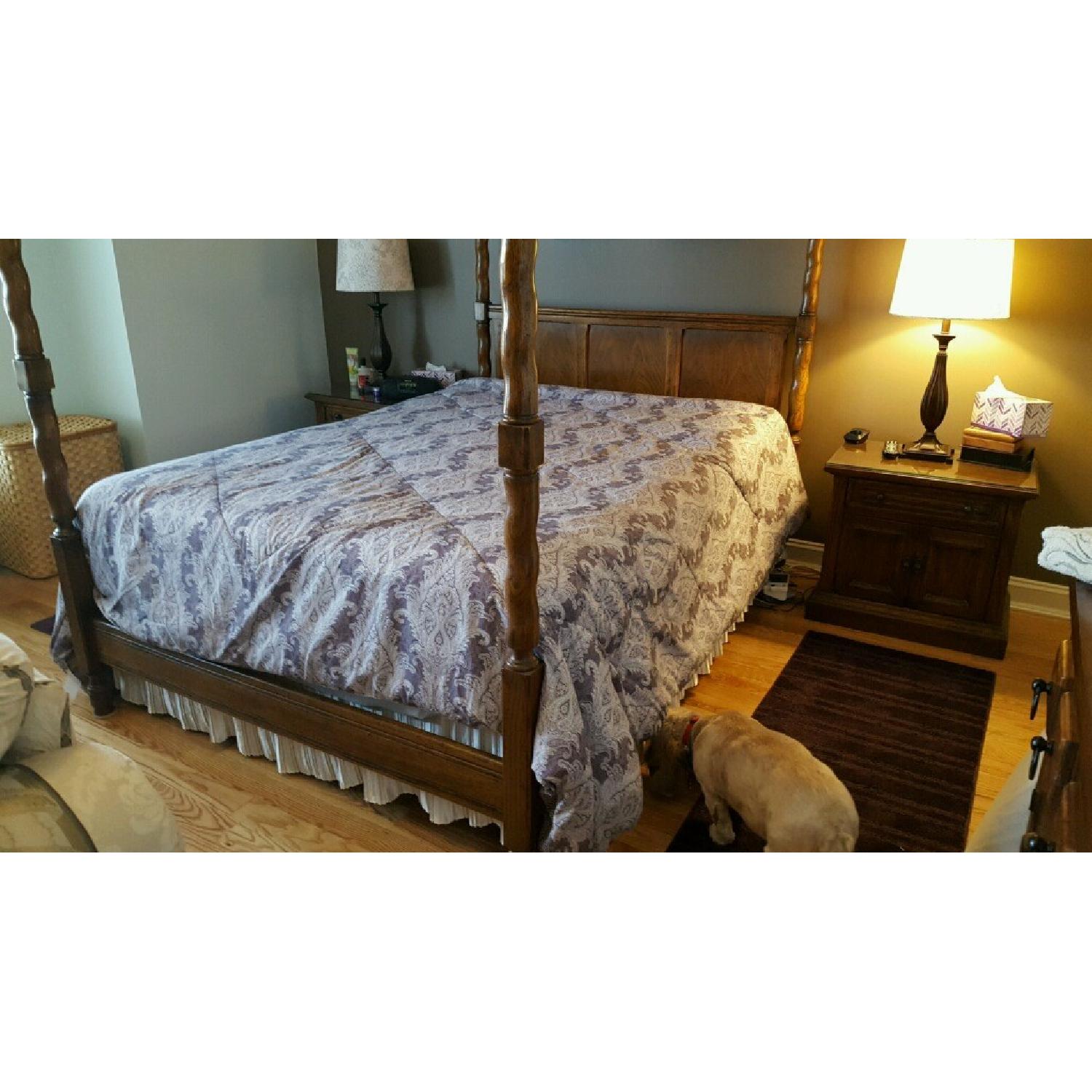 Drexel Heritage Queen Size Canopy Four Poster Bed - AptDeco