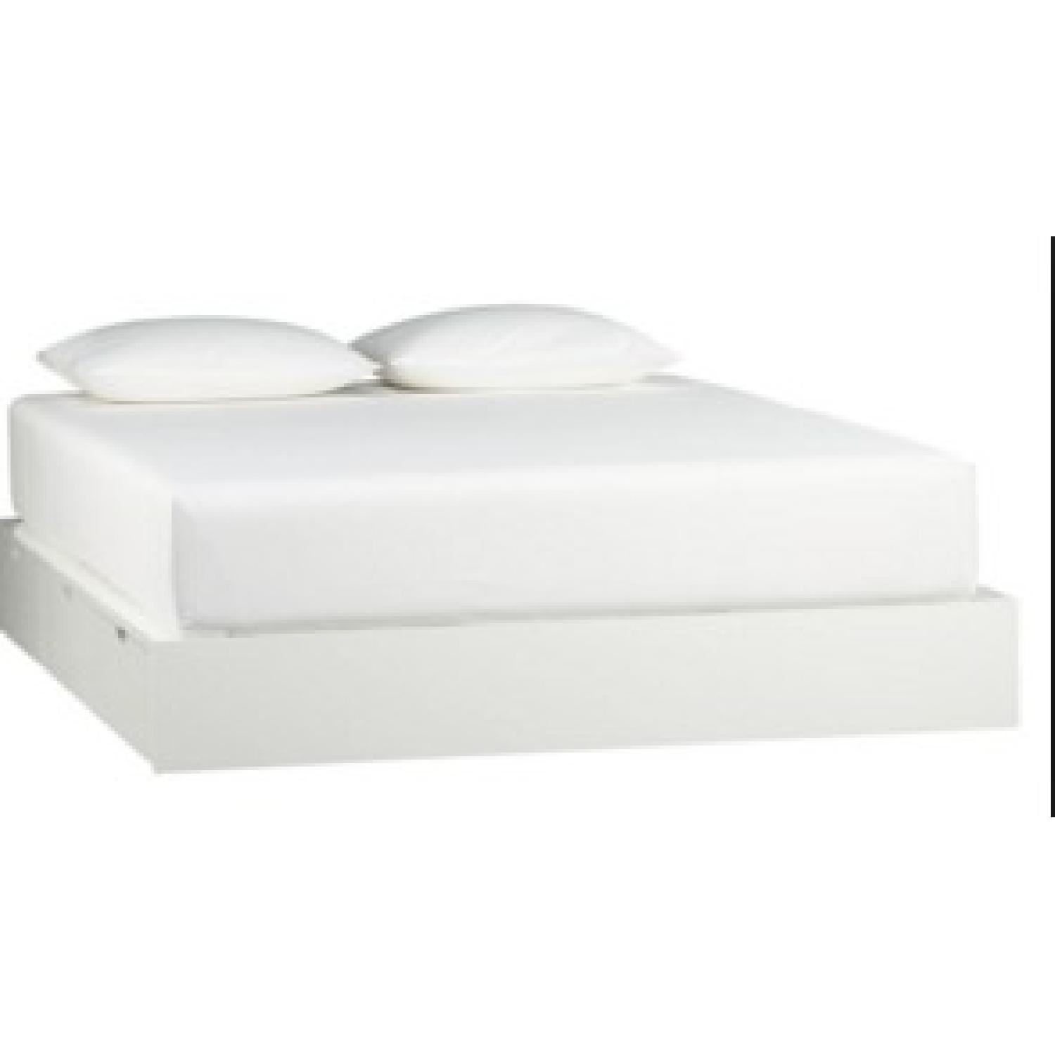 CB2 Stowaway White Queen Bed Frame - image-1
