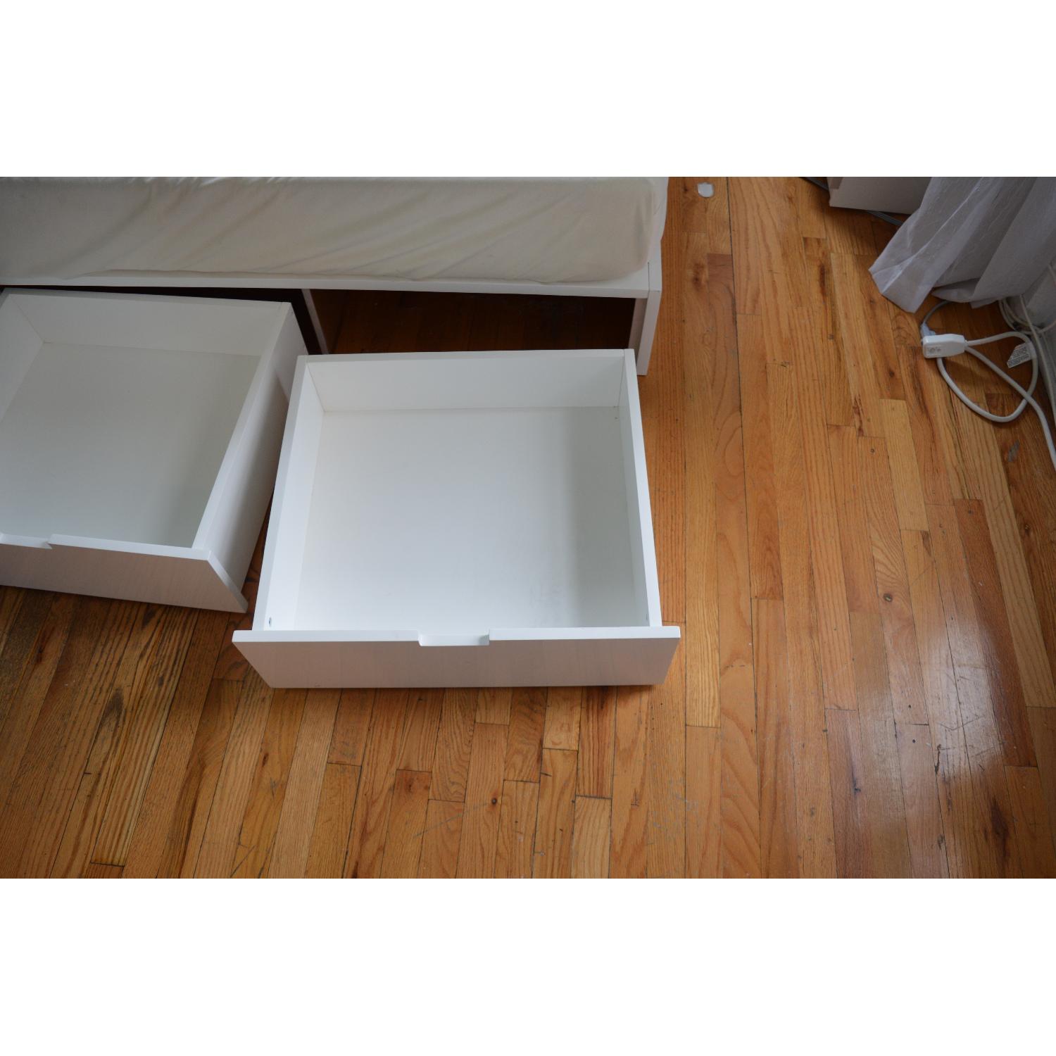 CB2 Stowaway White Queen Bed Frame - image-4