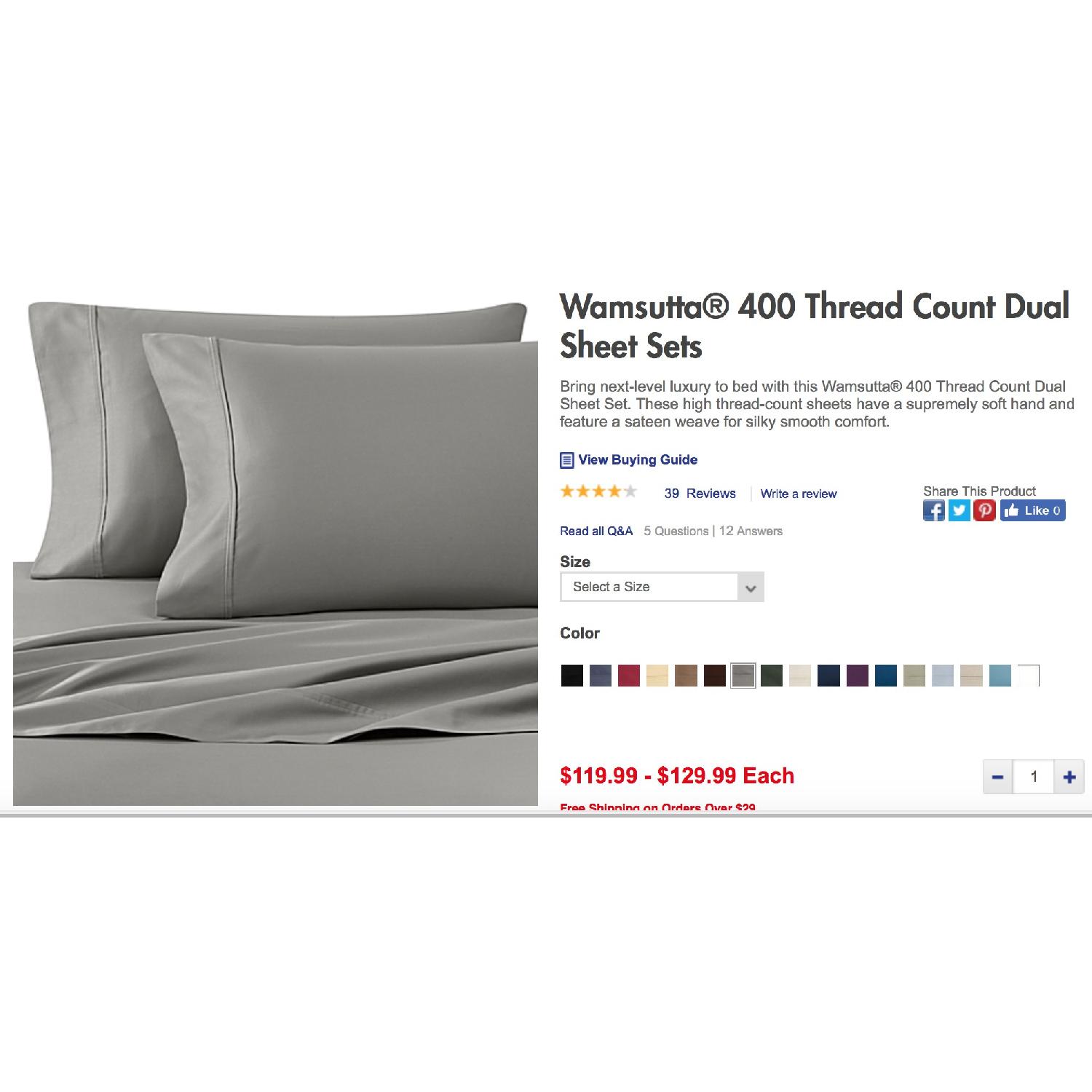 Bed Bath & Beyond Wamsutta 400 Thread Count Dual Sheet Sets - image-2
