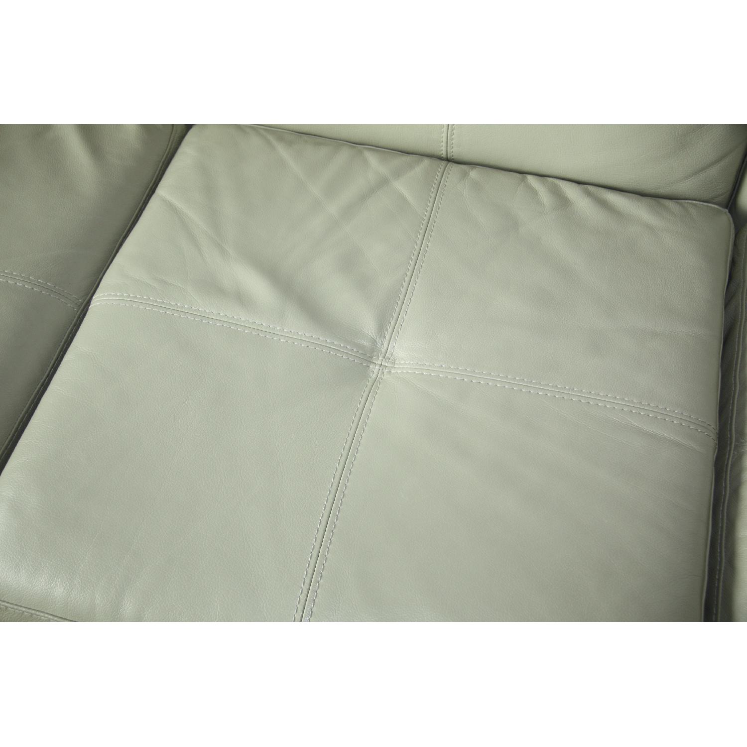 Leather Sectional Sofa in Olive Color - image-4